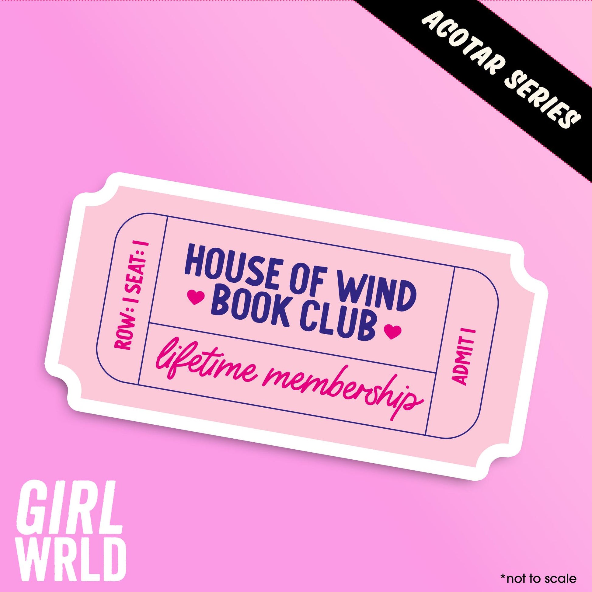ACOTAR House Of Wind Book Club Custom Sticker// Kindle, E-Reader sticker, Laptop Sticker,Girly decal, Waterproof, iPad stickers