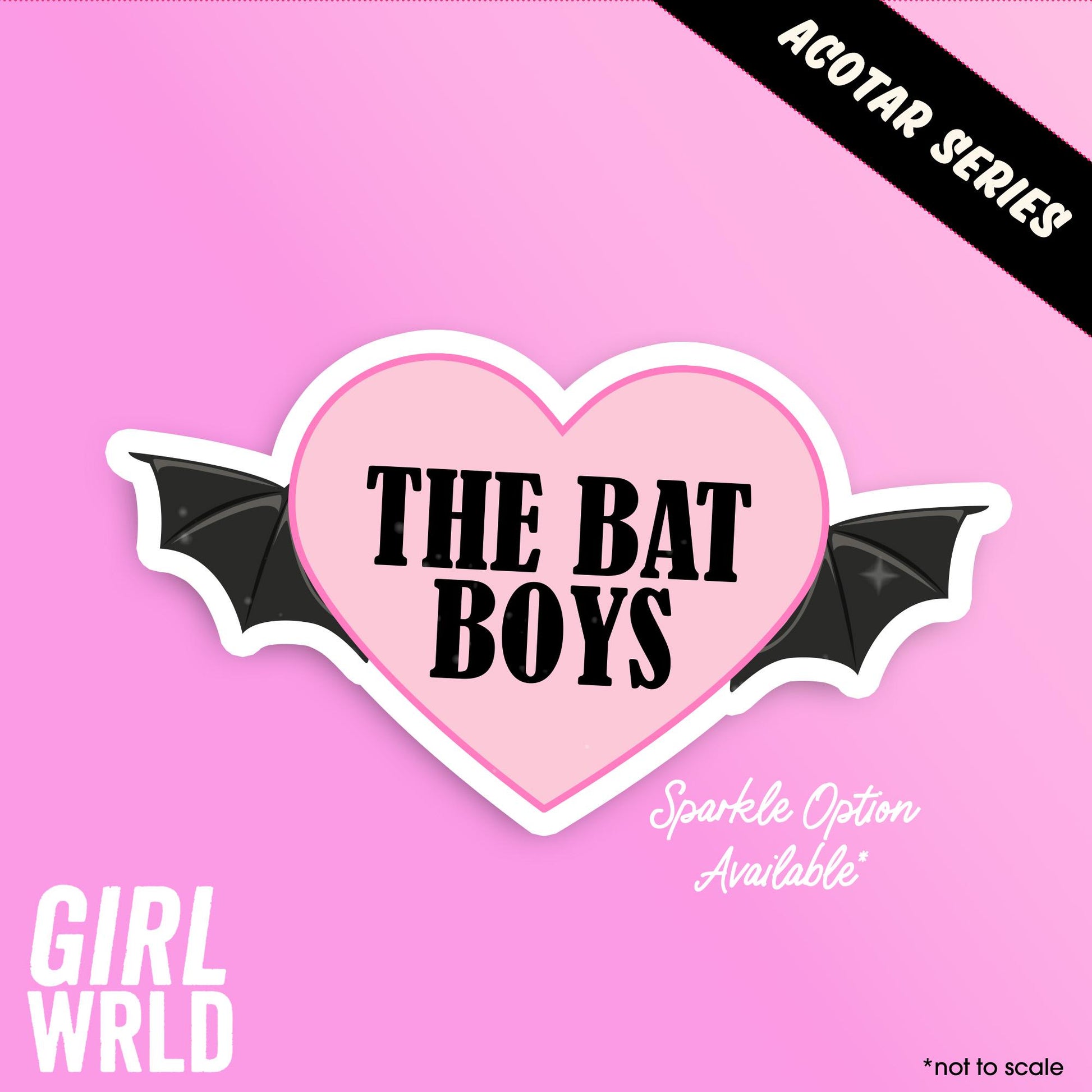 ACOTAR The Bat Boys Heart Custom SPARKLY Sticker// Kindle, E-Reader sticker, Laptop Sticker,Girly decal, Waterproof, iPad stickers