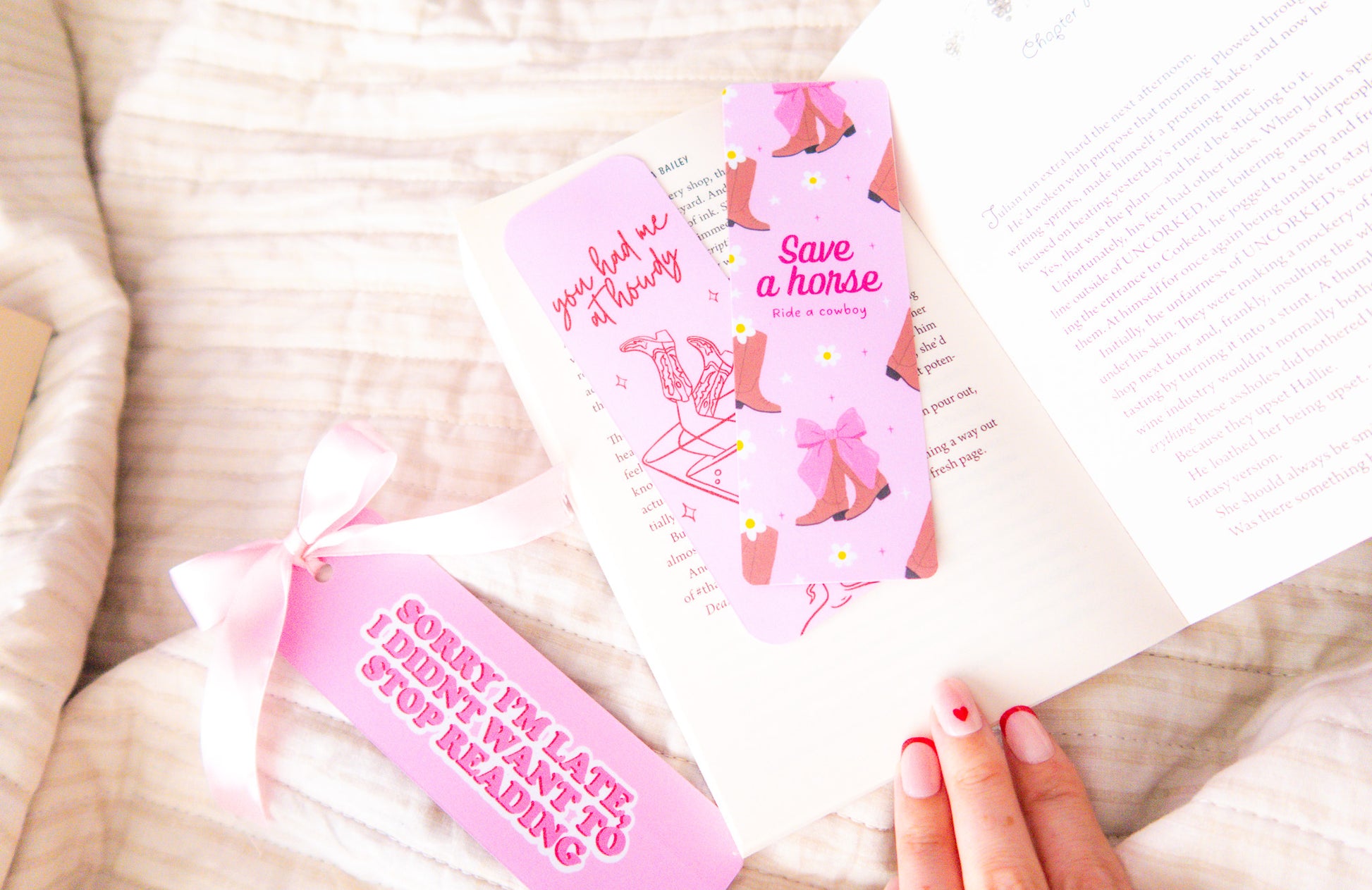 Cowboy bookmark set of 2