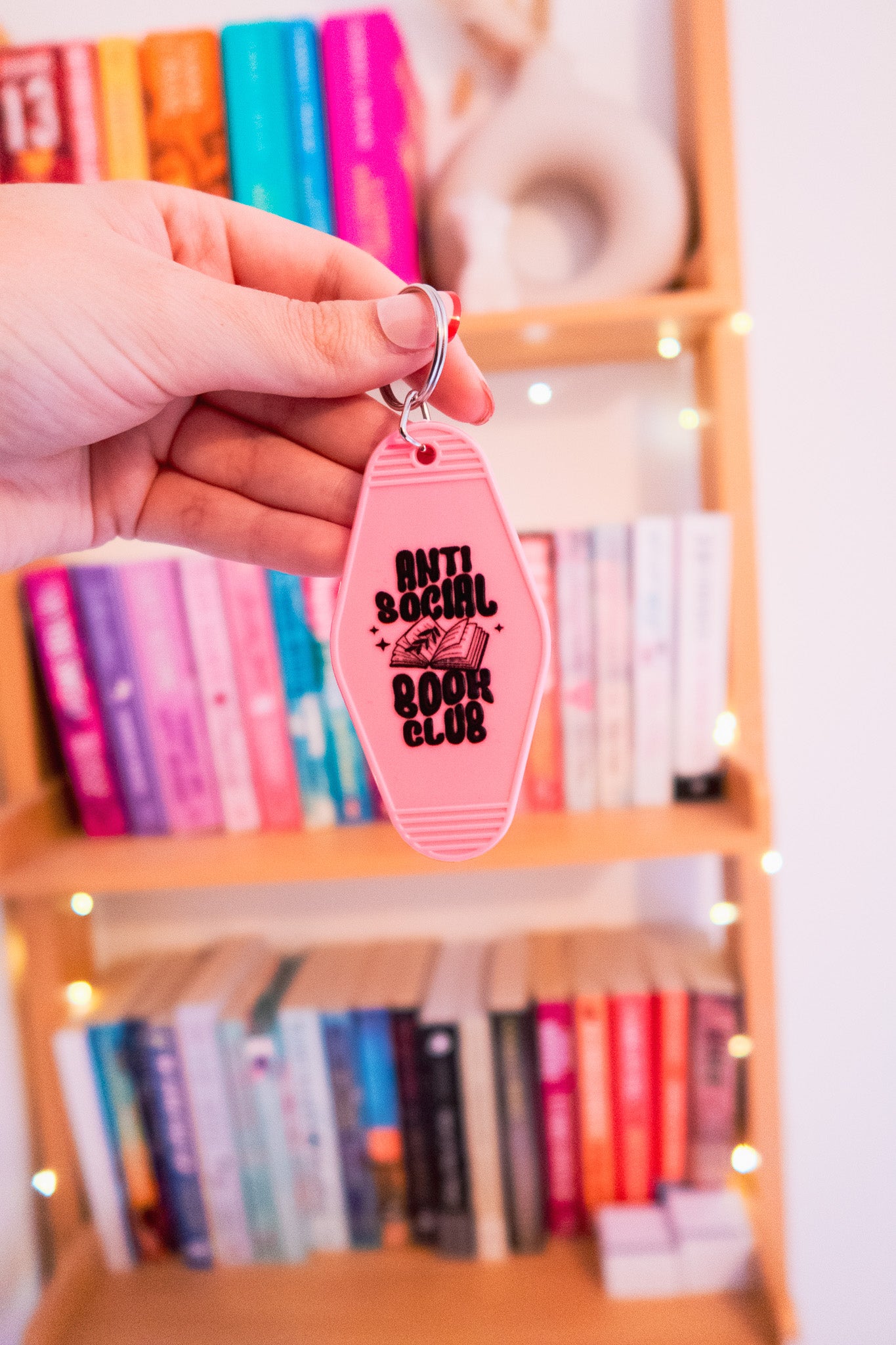 Anti Social Book Club keychain
