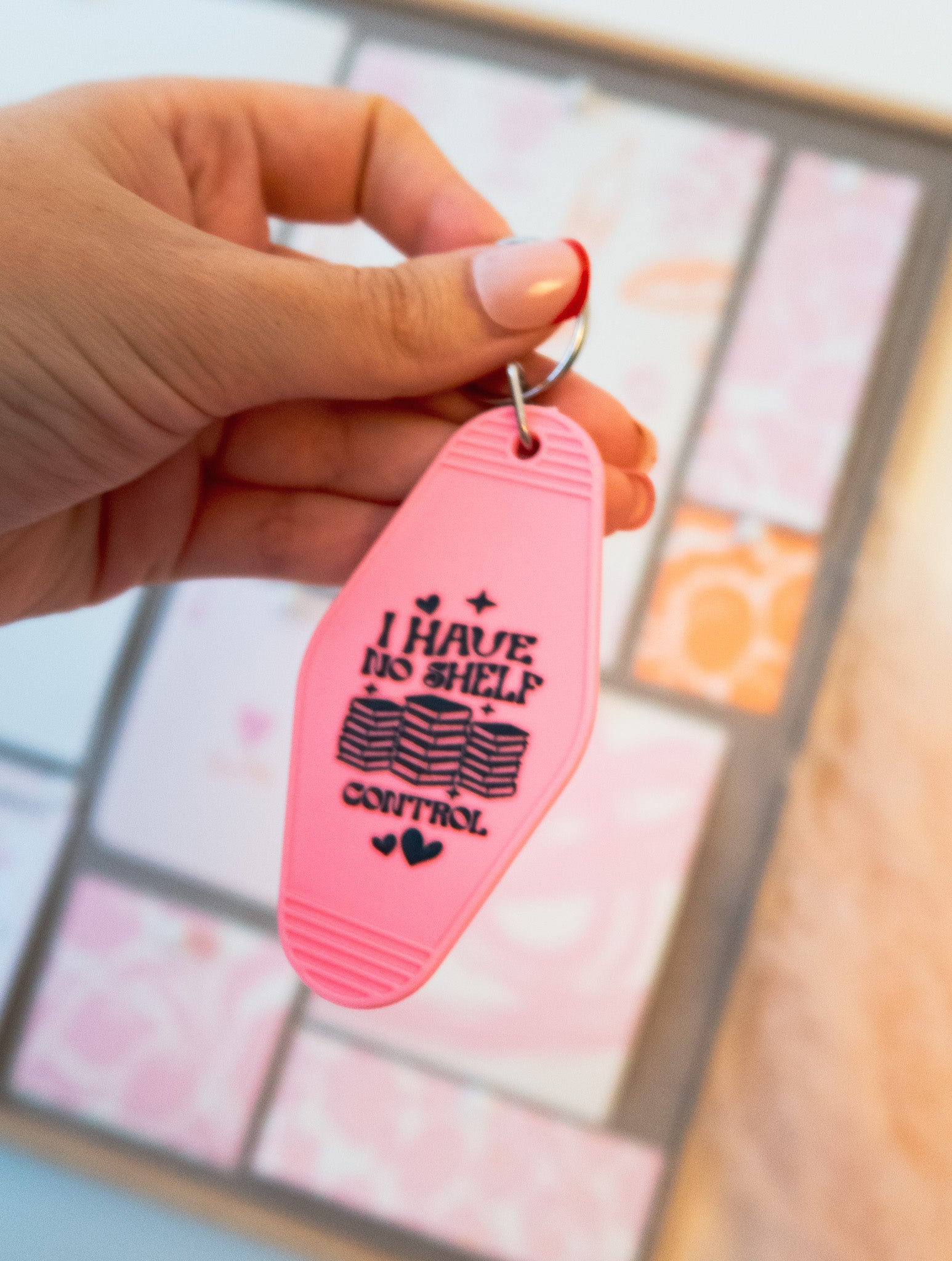 I have No Shelf Control keychain