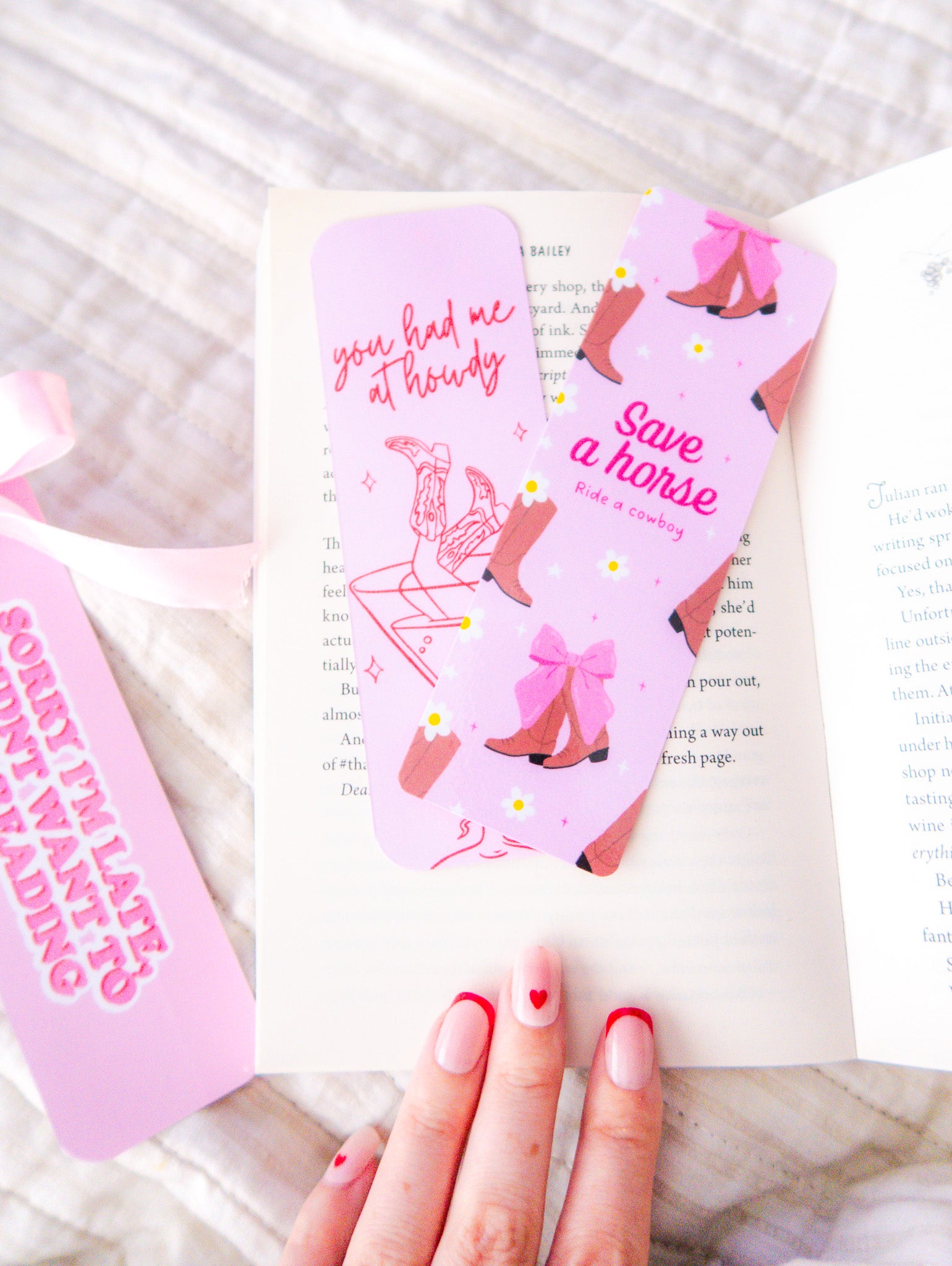 Cowboy bookmark set of 2