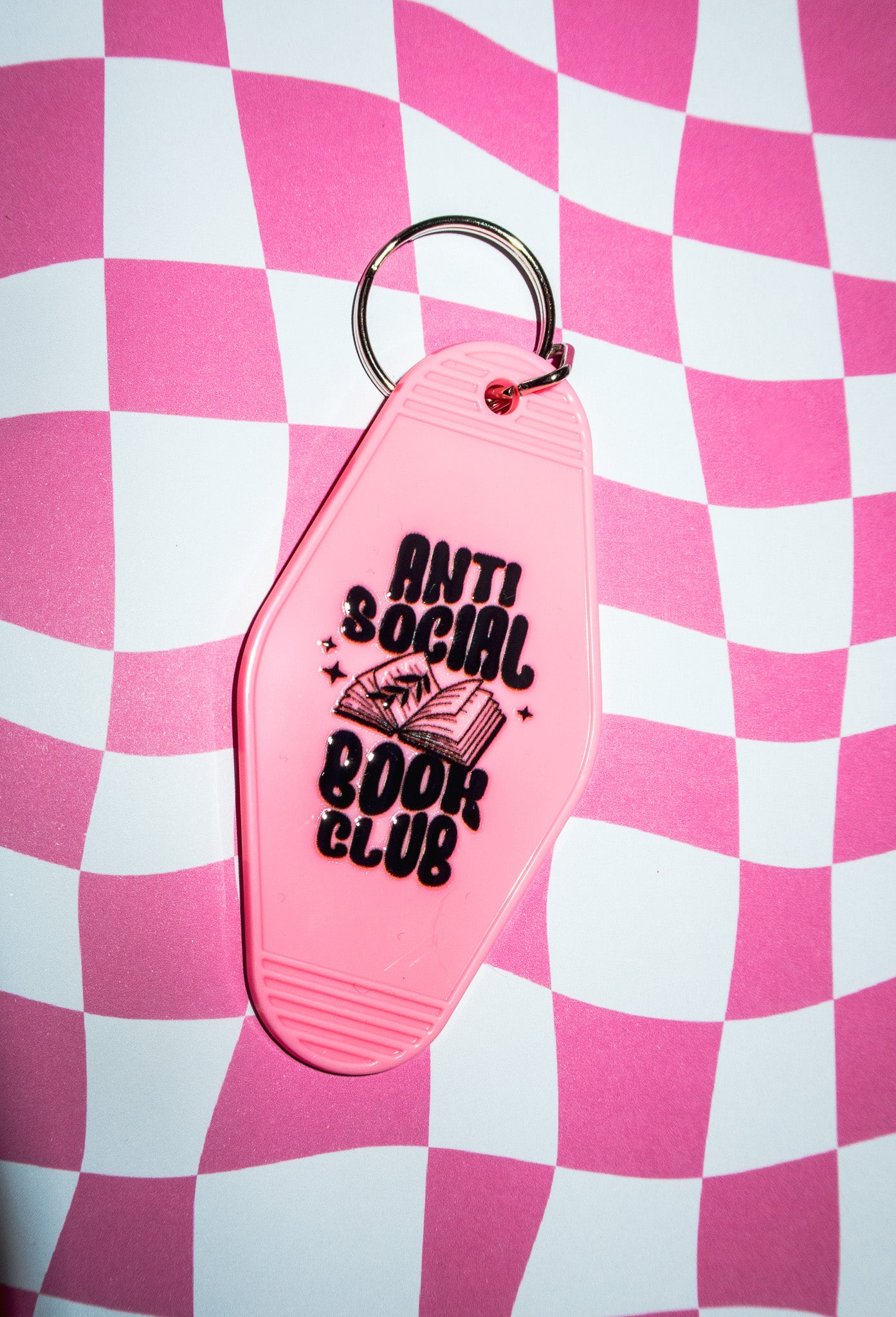 Anti Social Book Club keychain