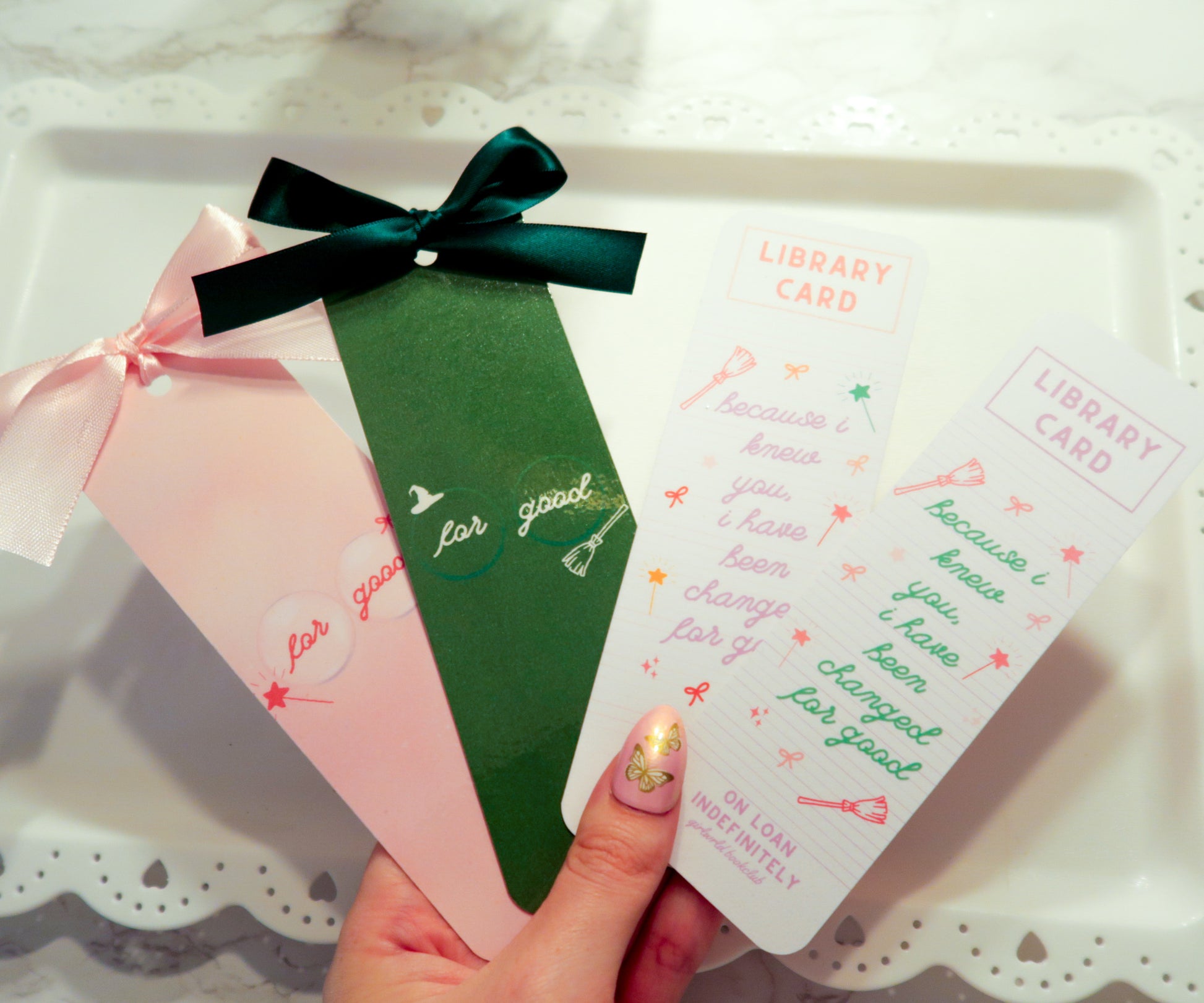 Wicked for good library bookmark