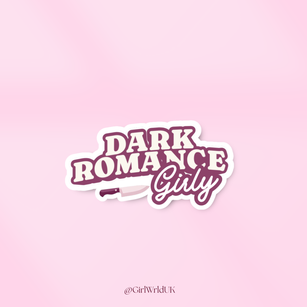 Dark Romance Girly Sticker