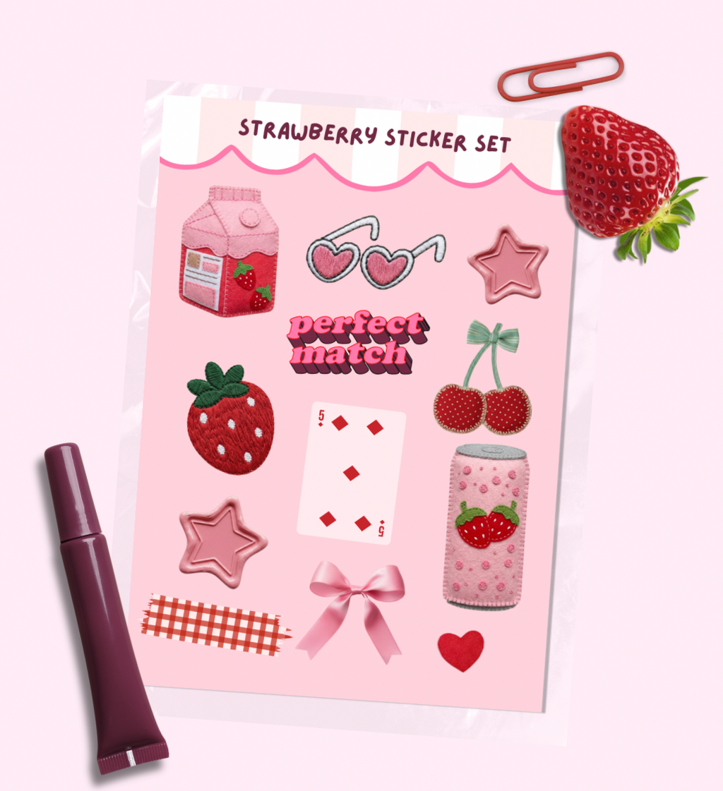 Strawberry Sticker Set
