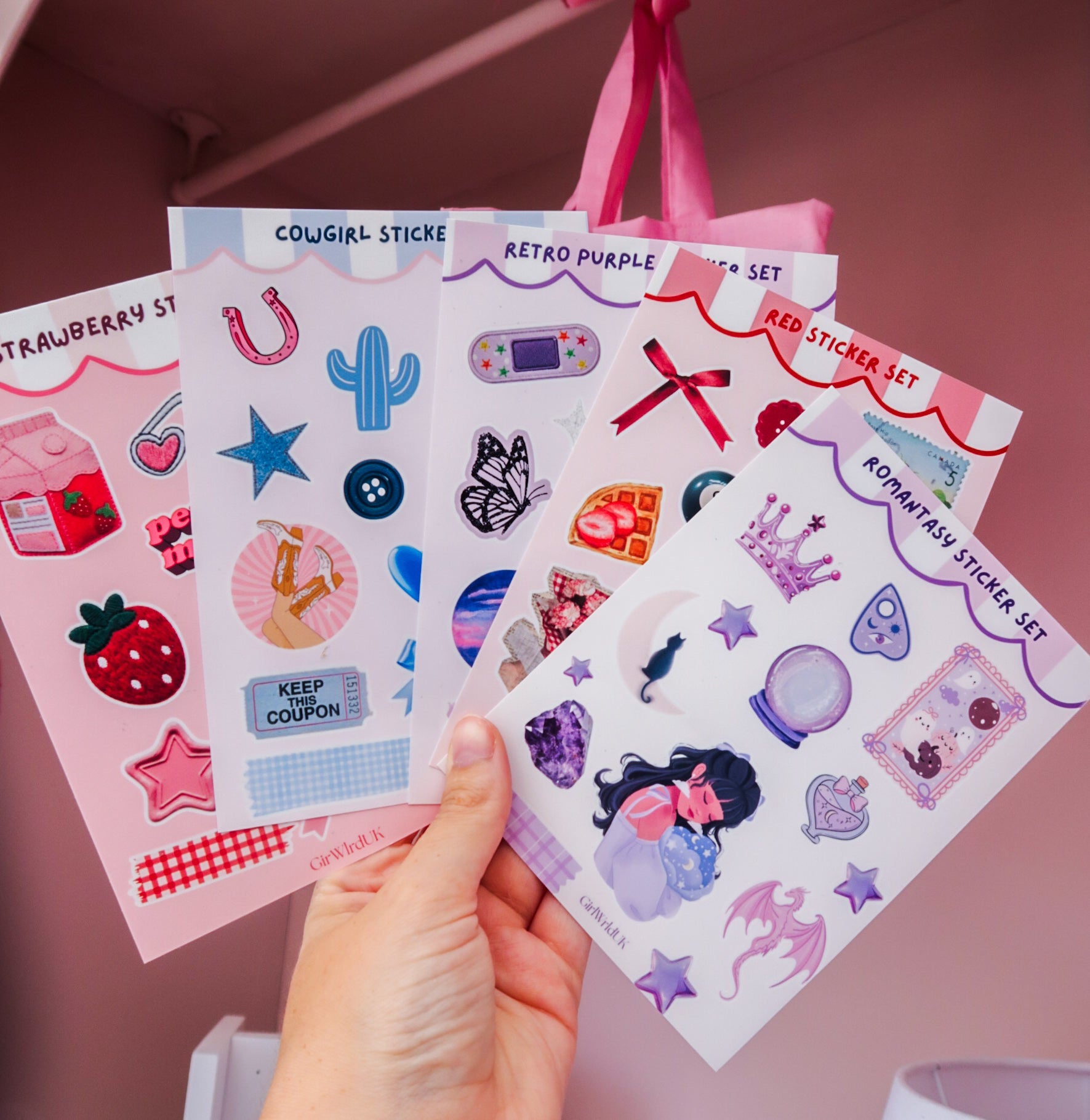 Retro Purple Y2K Sticker Set