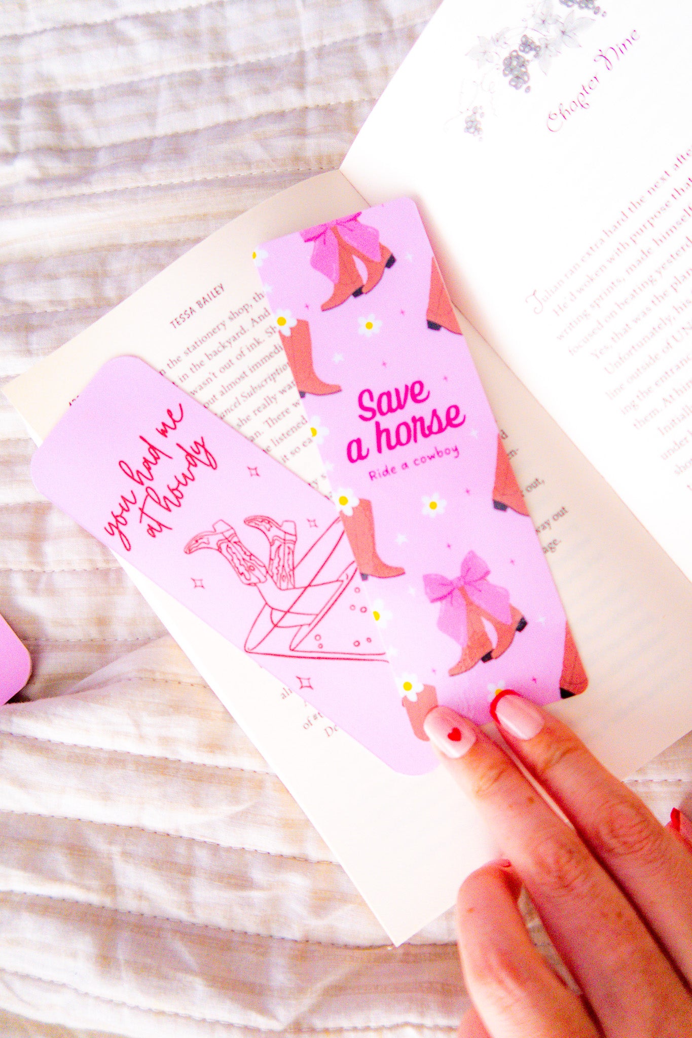 Cowboy bookmark set of 2