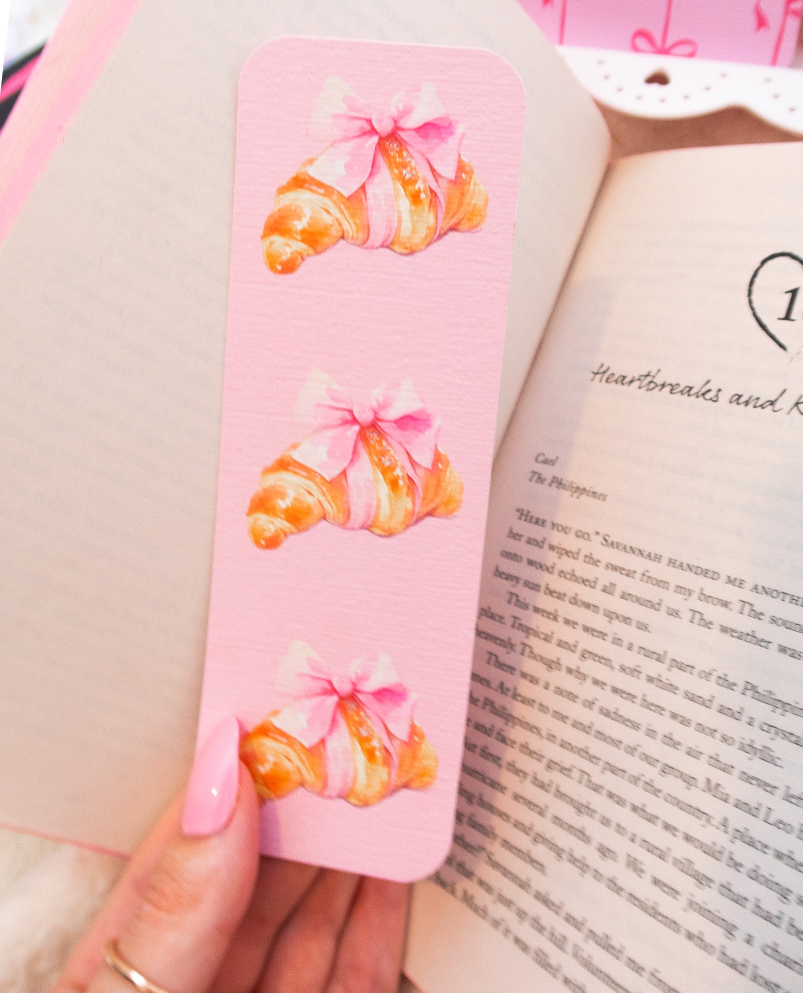 Coquette Croissant Bookmark