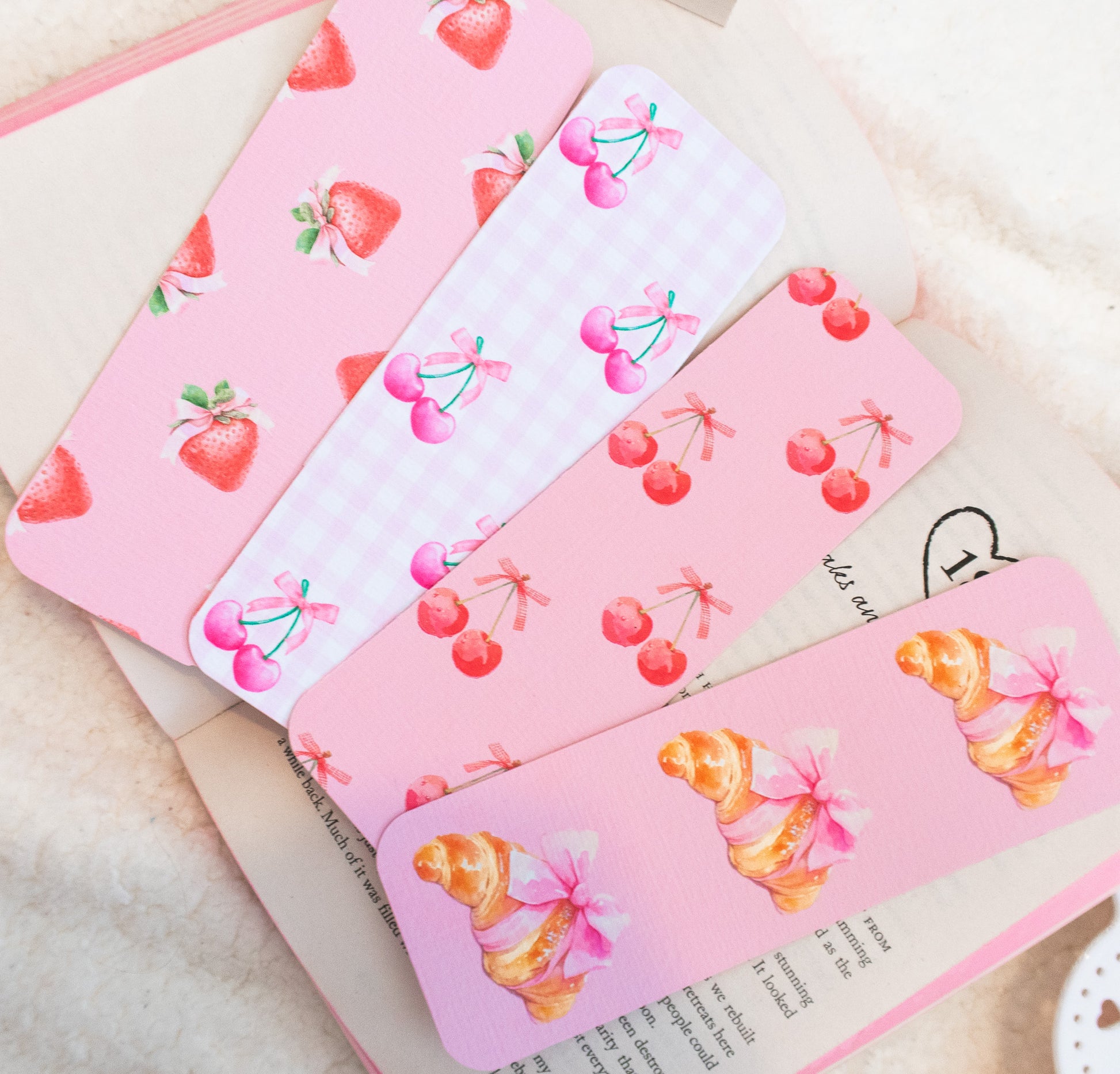 Coquette Croissant Bookmark