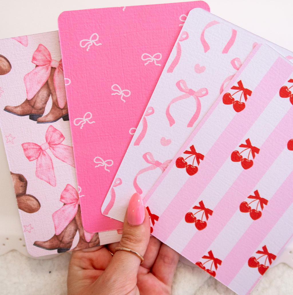 Pink Double Sided Kindle Inserts