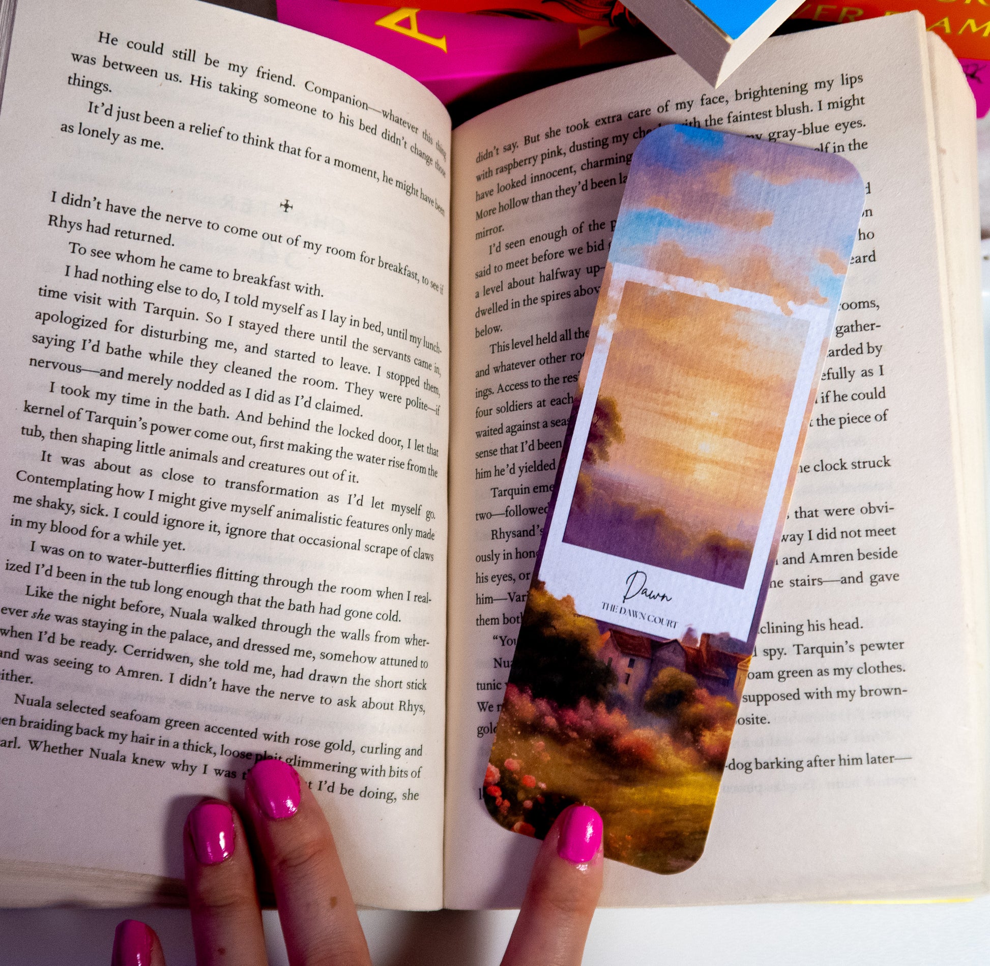 ACOTAR Mega Fan set of 4 bookmarks, Spring, Dawn and Night court, Velaris bookmark