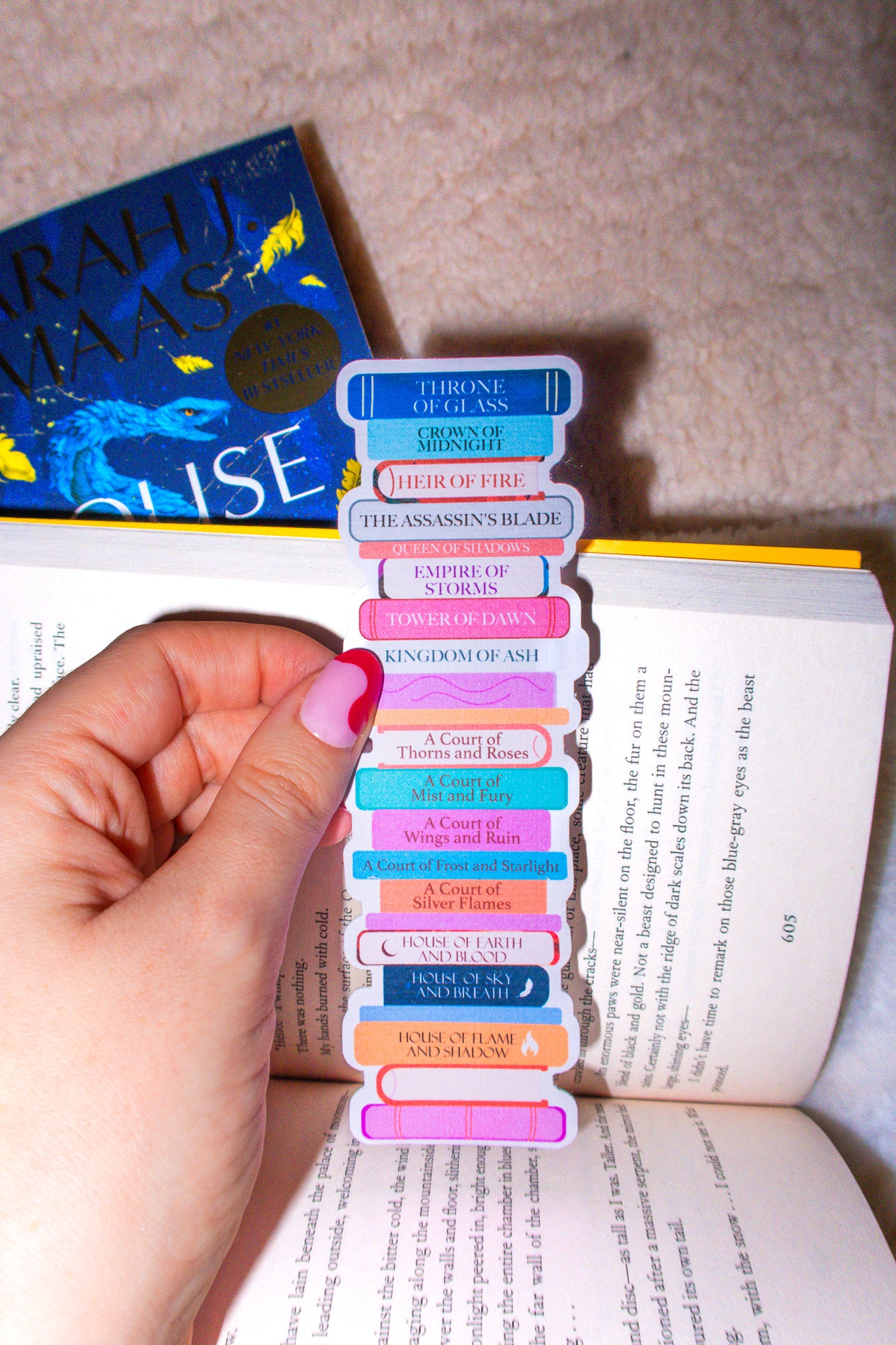 Sarah J Maas Fan Handmade Bookmark