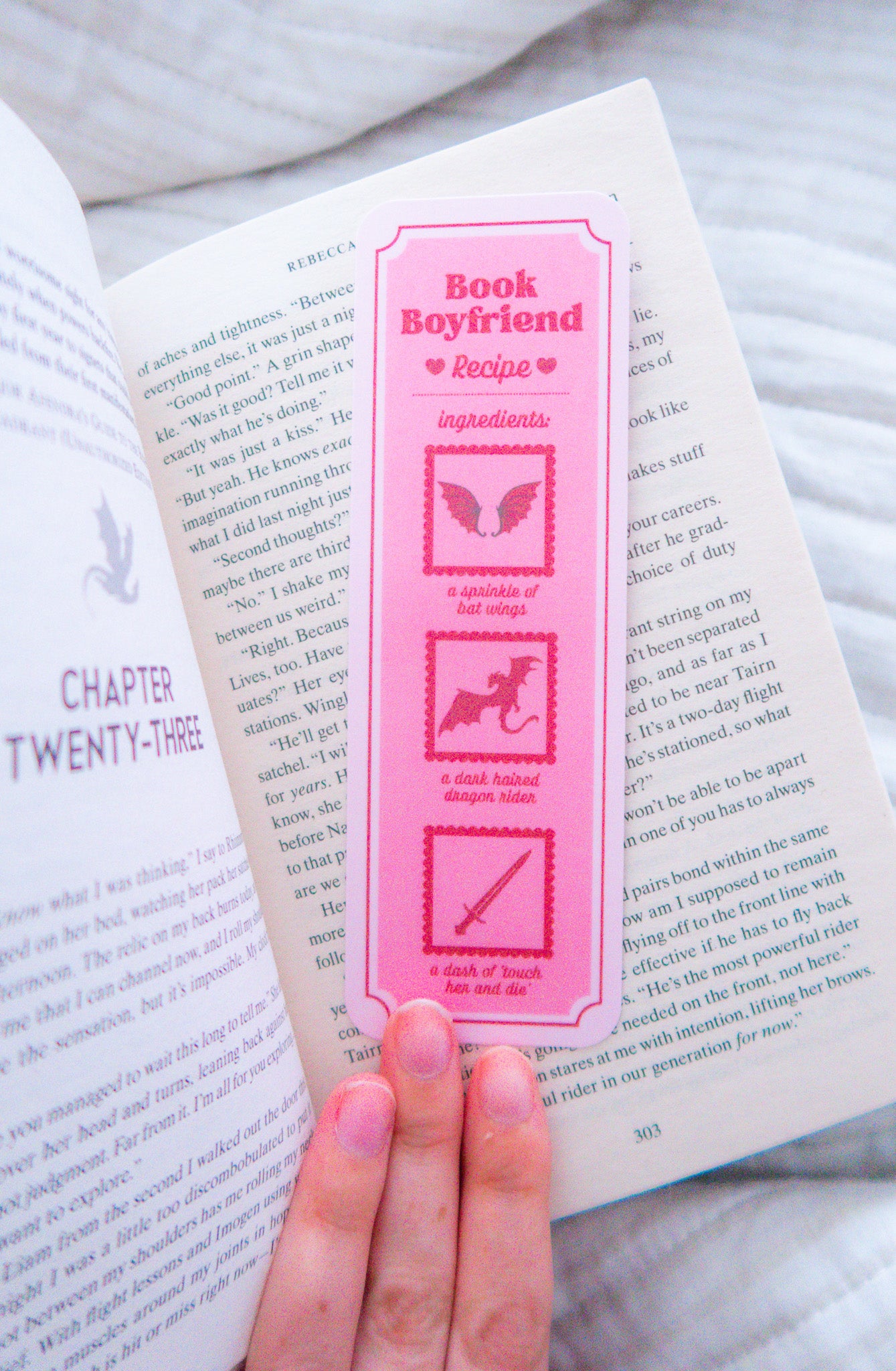 Romantasy Book Boyfriend Recipe Bookmark