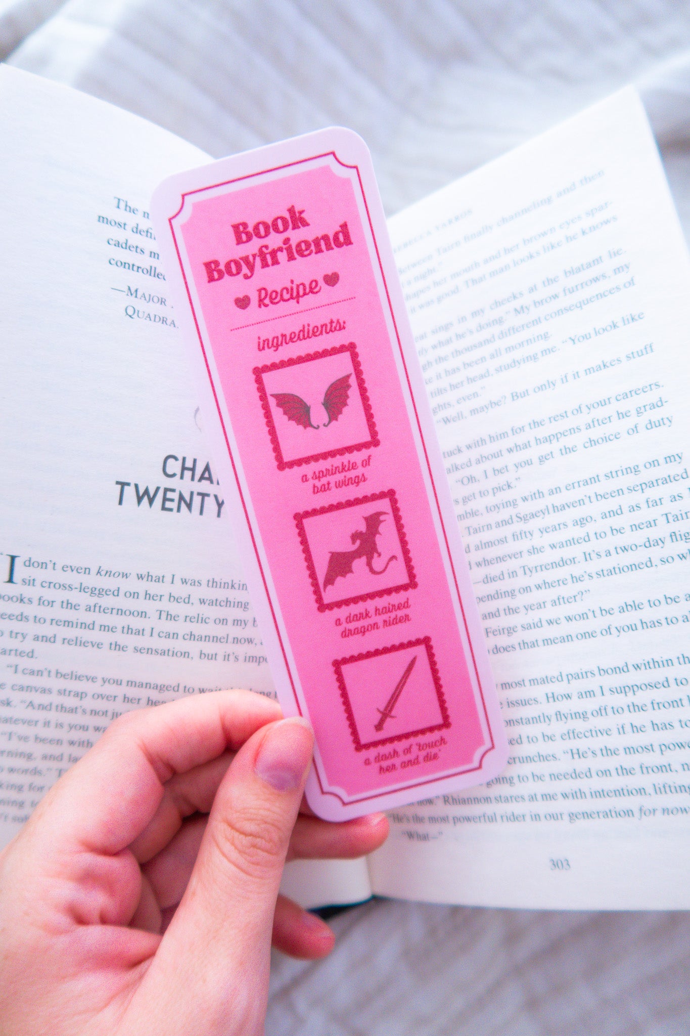 Romantasy Book Boyfriend Recipe Bookmark