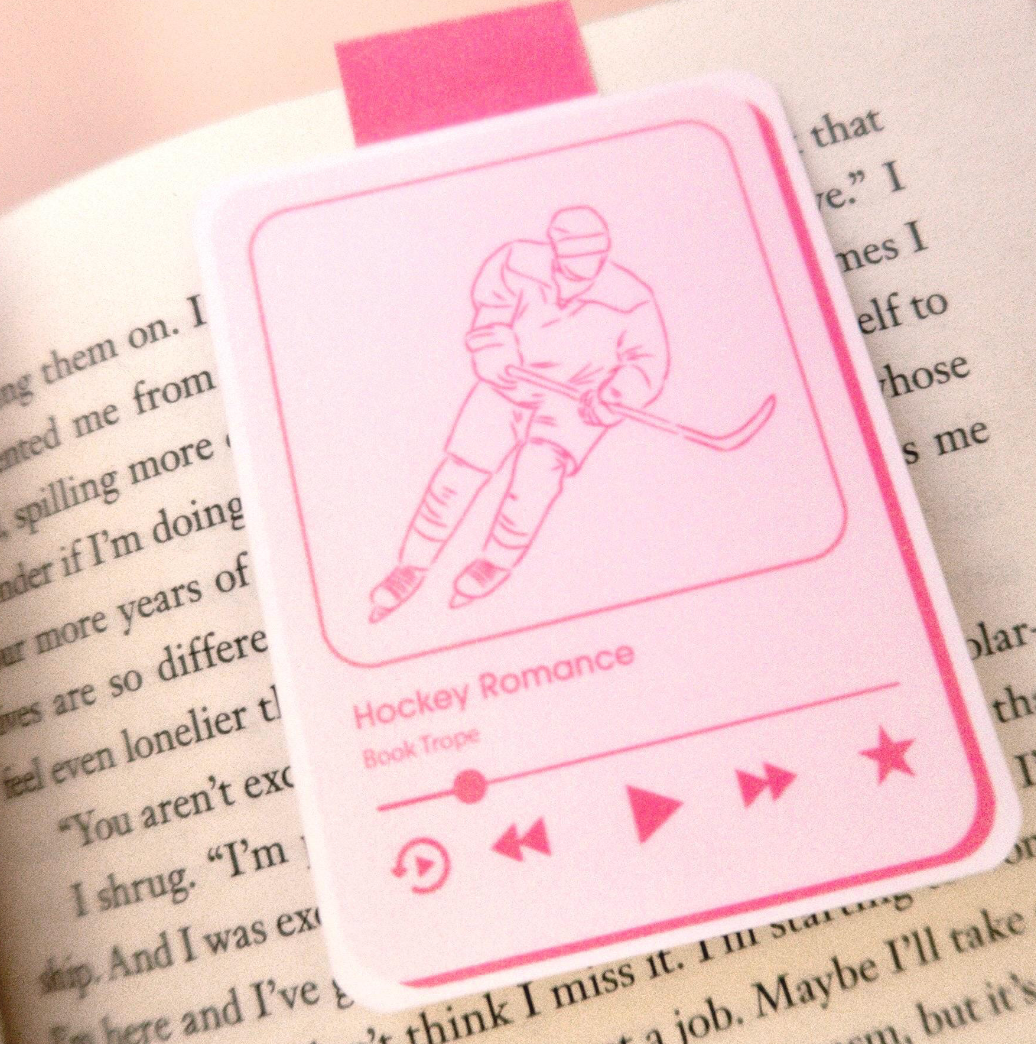 Hockey Romance Magnetic Bookmark