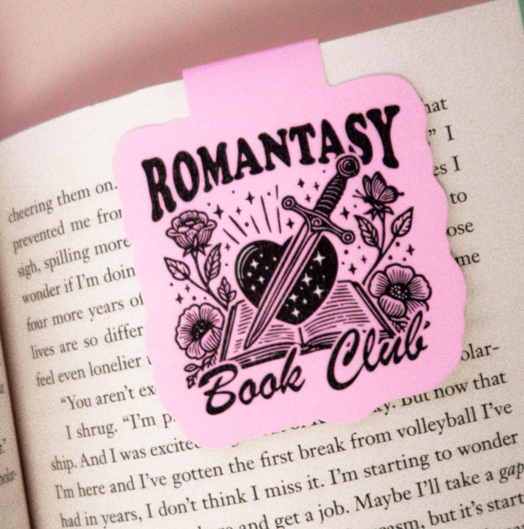 Romantasy Book Club Pink Magnetic Bookmark