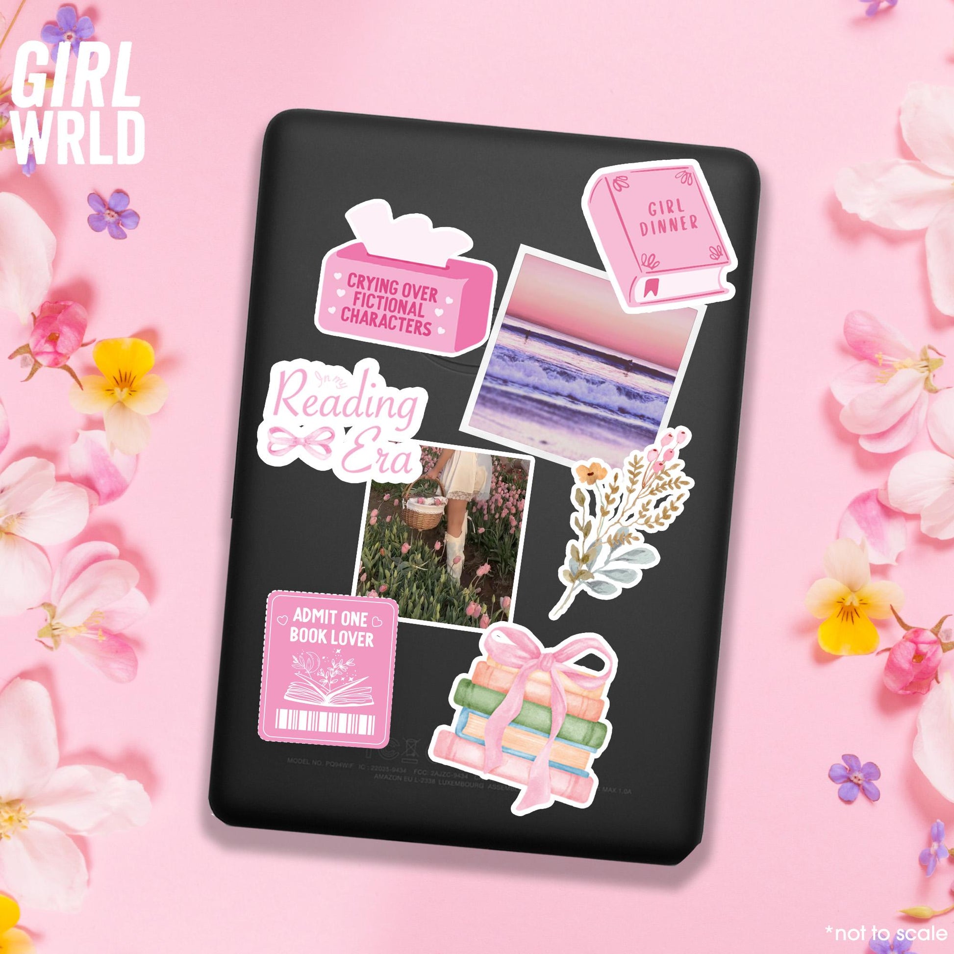 Soft Girl Pink Book Sticker SET // BookTok, E-Reader, Cup, Vinyl, Sticker, Laptop Sticker, Girly decal, Waterproof, iPad stickers, Gift📚Enemies To Lovers Pink and Red Unique Sticker 📚