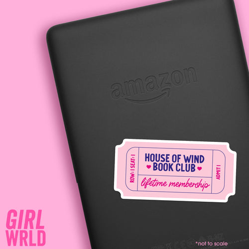 ACOTAR House Of Wind Book Club Custom Sticker// Kindle, E-Reader sticker, Laptop Sticker,Girly decal, Waterproof, iPad stickers