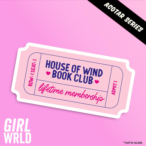ACOTAR House Of Wind Book Club Custom Sticker// Kindle, E-Reader sticker, Laptop Sticker,Girly decal, Waterproof, iPad stickers