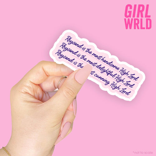 ACOTAR Eyre's Handwriting to Rhysand Custom Sticker// Kindle, E-Reader sticker, Laptop Sticker,Girly decal, Waterproof, iPad stickers