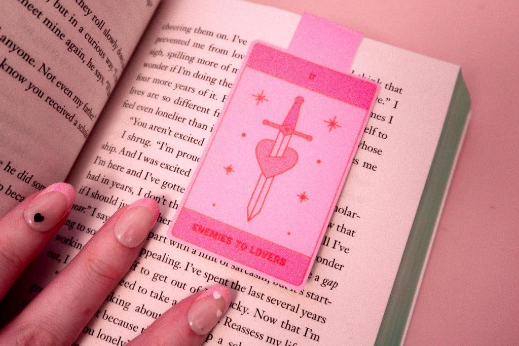 Enemies to Lovers Pink Magnetic Bookmark