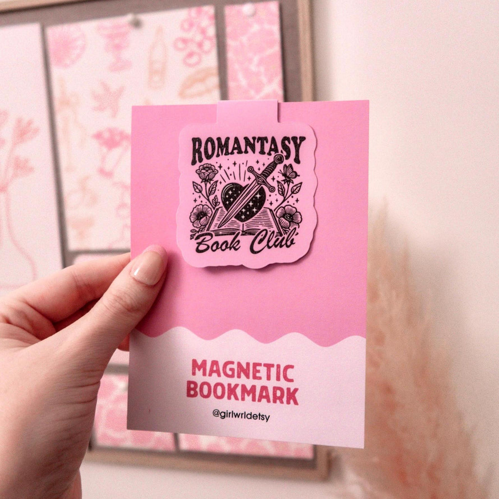 Romantasy Book Club Pink Magnetic Bookmark