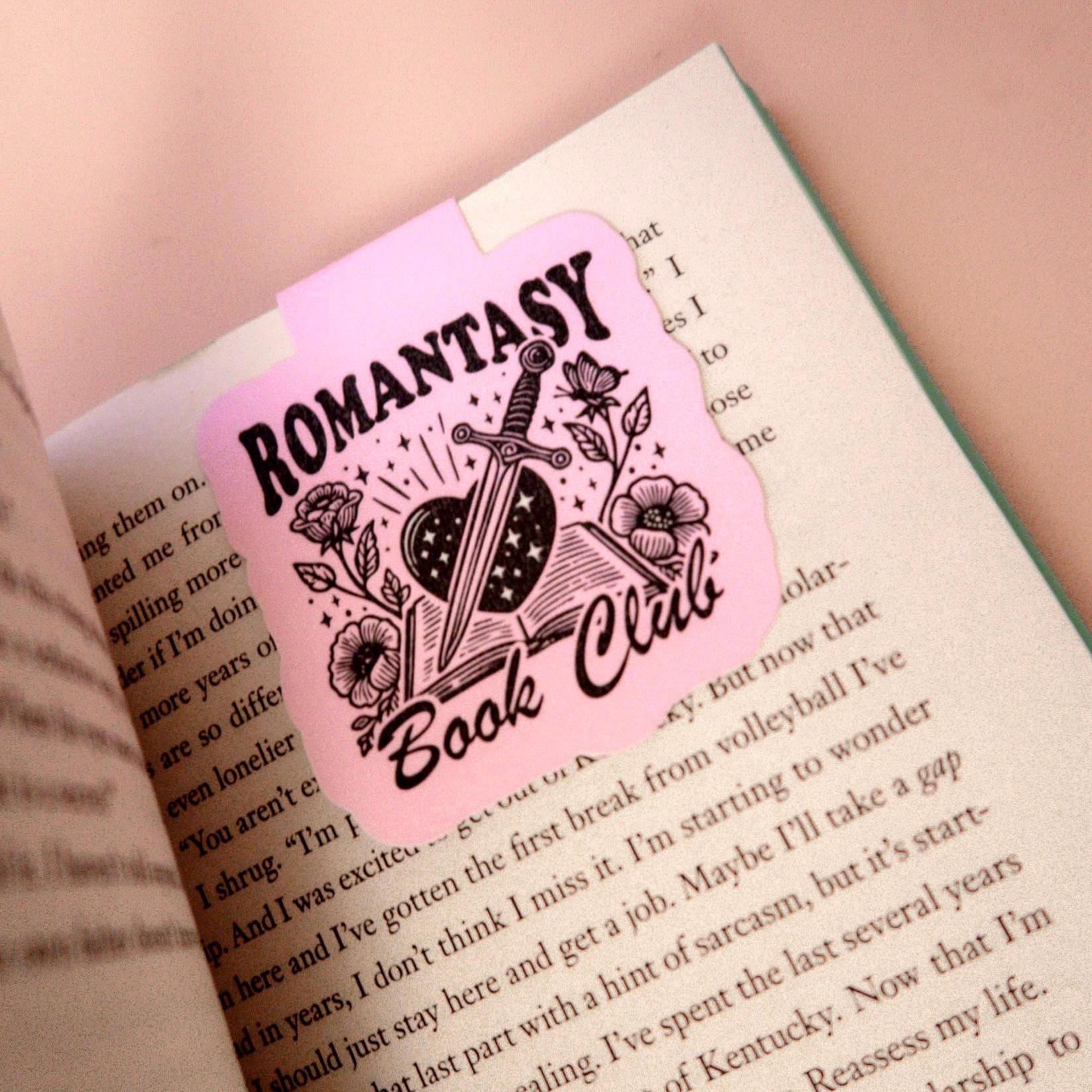 Romantasy Book Club Pink Magnetic Bookmark