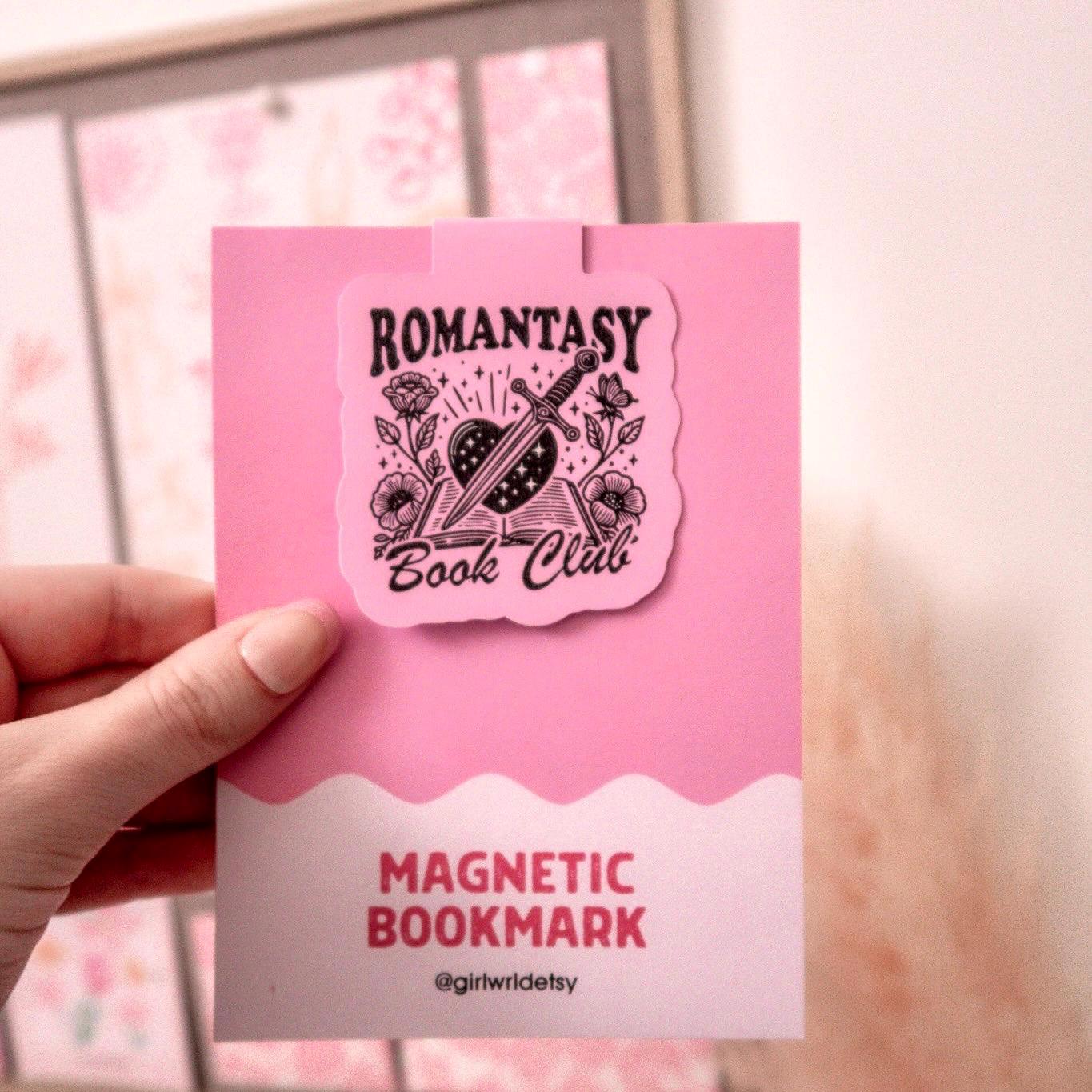 Romantasy Book Club Pink Magnetic Bookmark