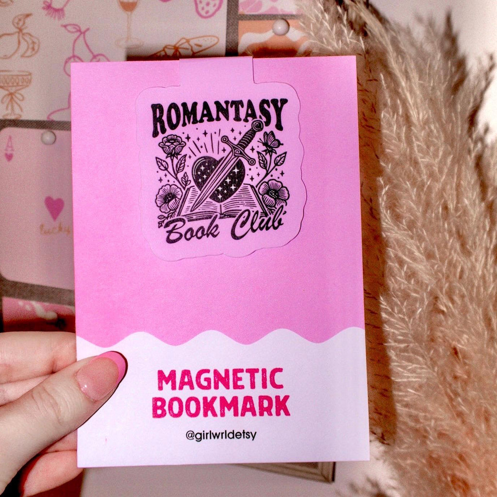Romantasy Book Club Pink Magnetic Bookmark