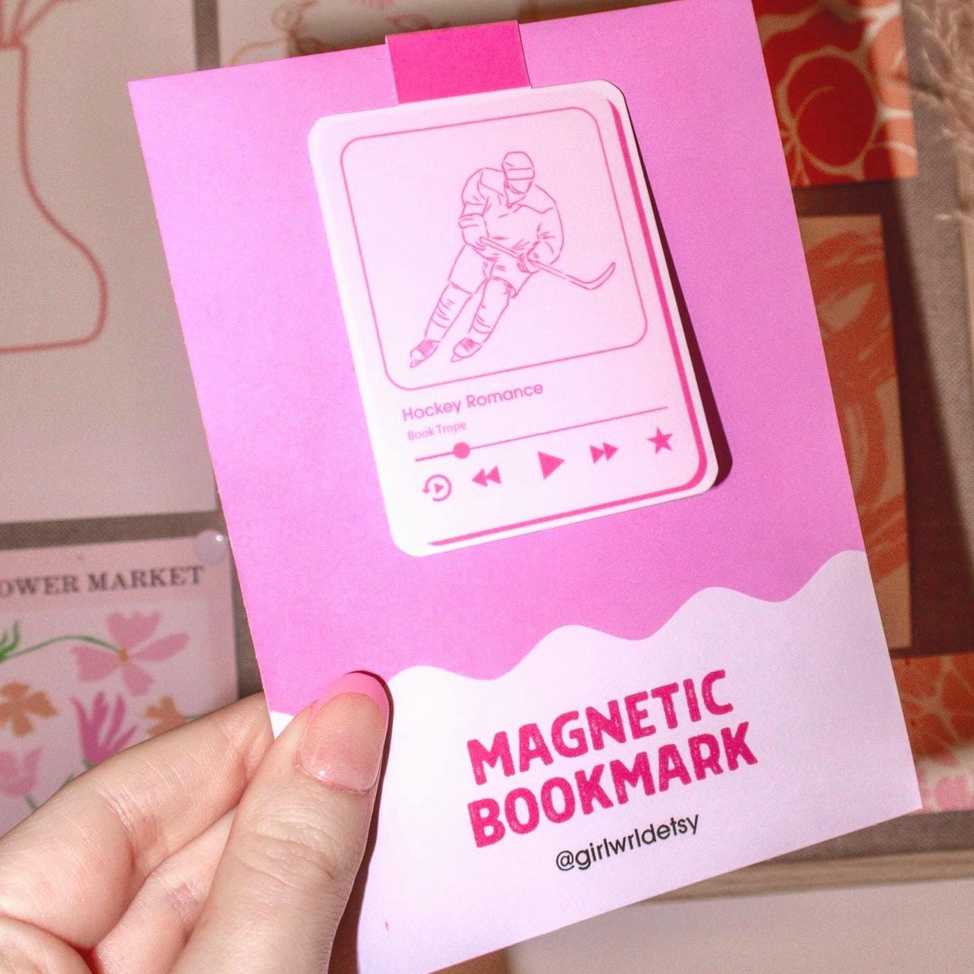 Hockey Romance Magnetic Bookmark