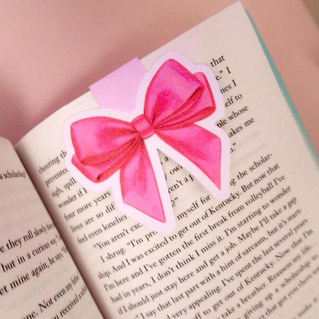 Coquette Bow Red, Purple, Pink Magnetic Bookmark