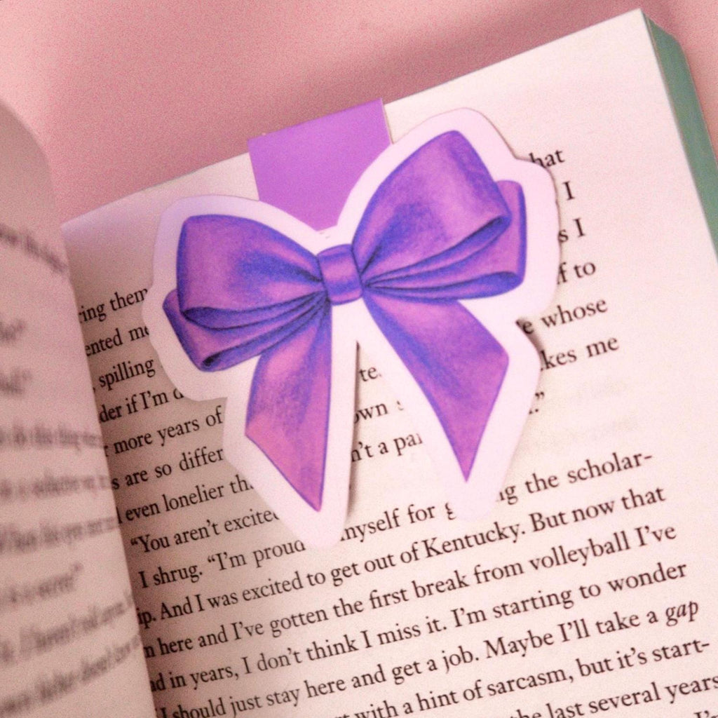 Coquette Bow Red, Purple, Pink Magnetic Bookmark