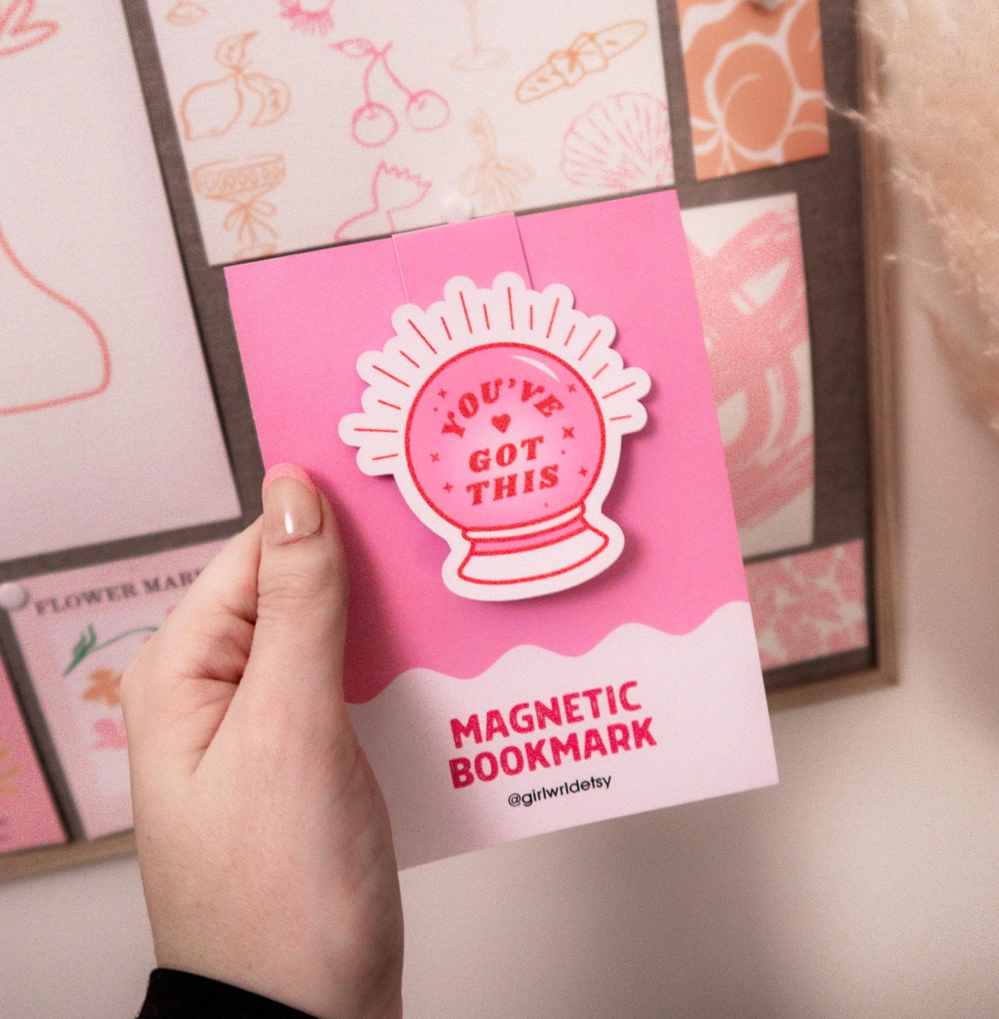 You’ve got this Pink Magnetic Bookmark