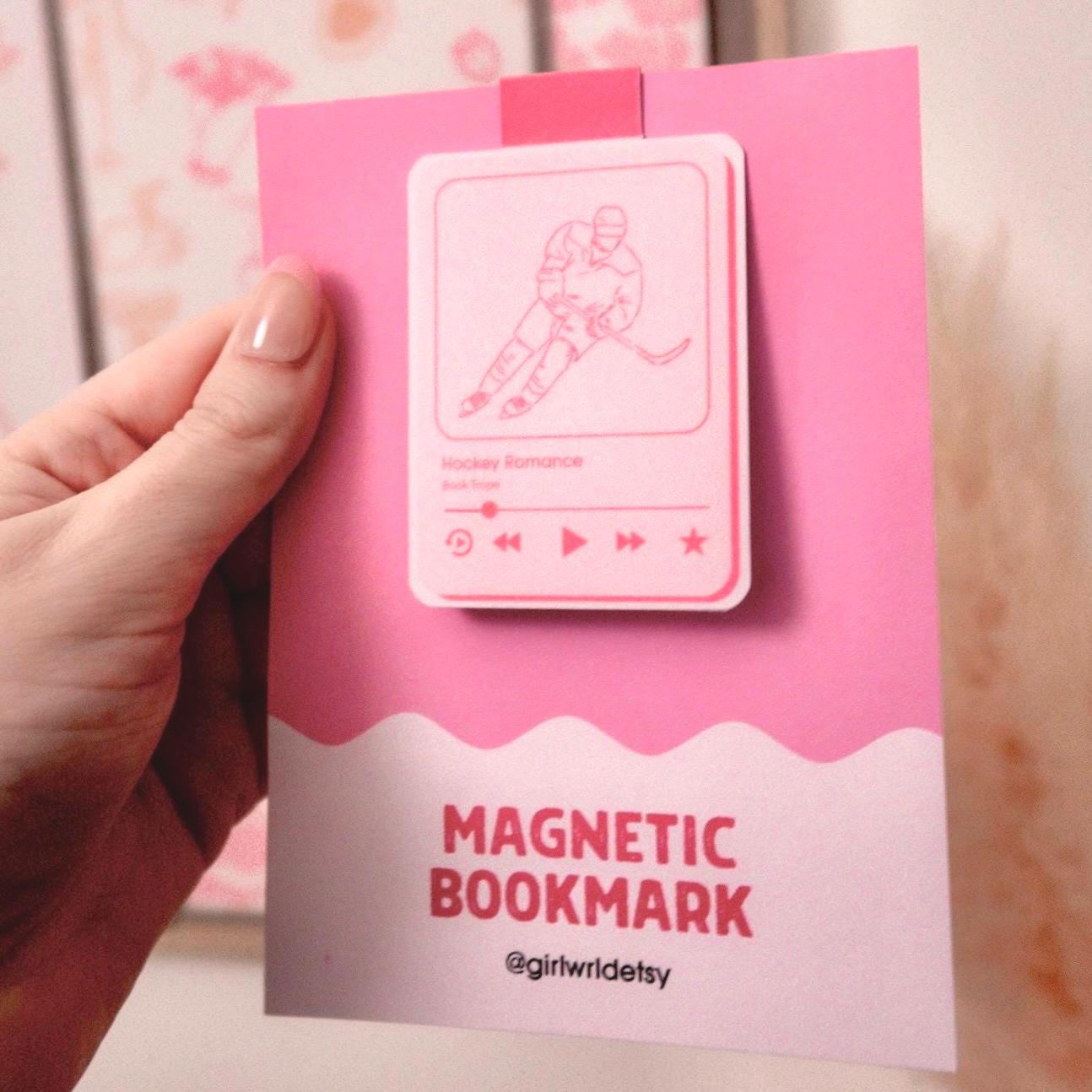 Hockey Romance Magnetic Bookmark