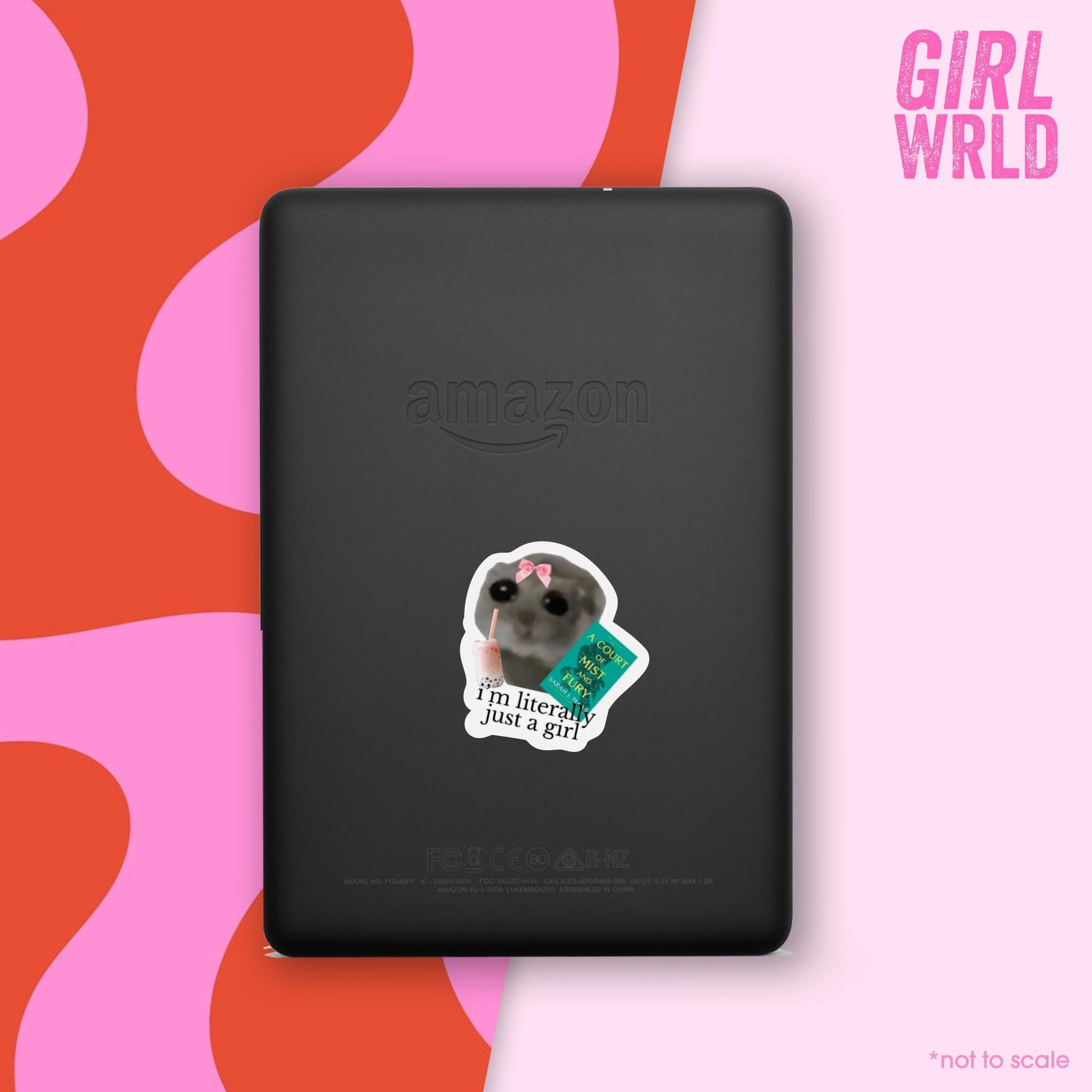 Funny ACOTAR 'I'm just a girl' Sticker, E-Reader decal, Waterproof, iPad stickers, Kindle Sticker, Girl Accessory, Gift