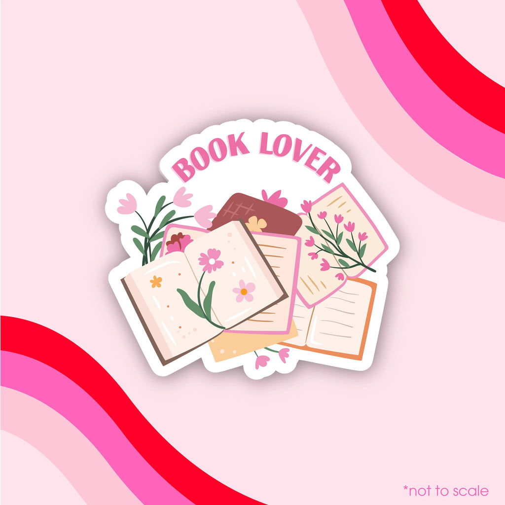 Girly Pink Book Lover Kindle Sticker// BookTok, E-Reader sticker, Laptop Sticker, Girly decal, Vinyl sticker, Waterproof, iPad sticker