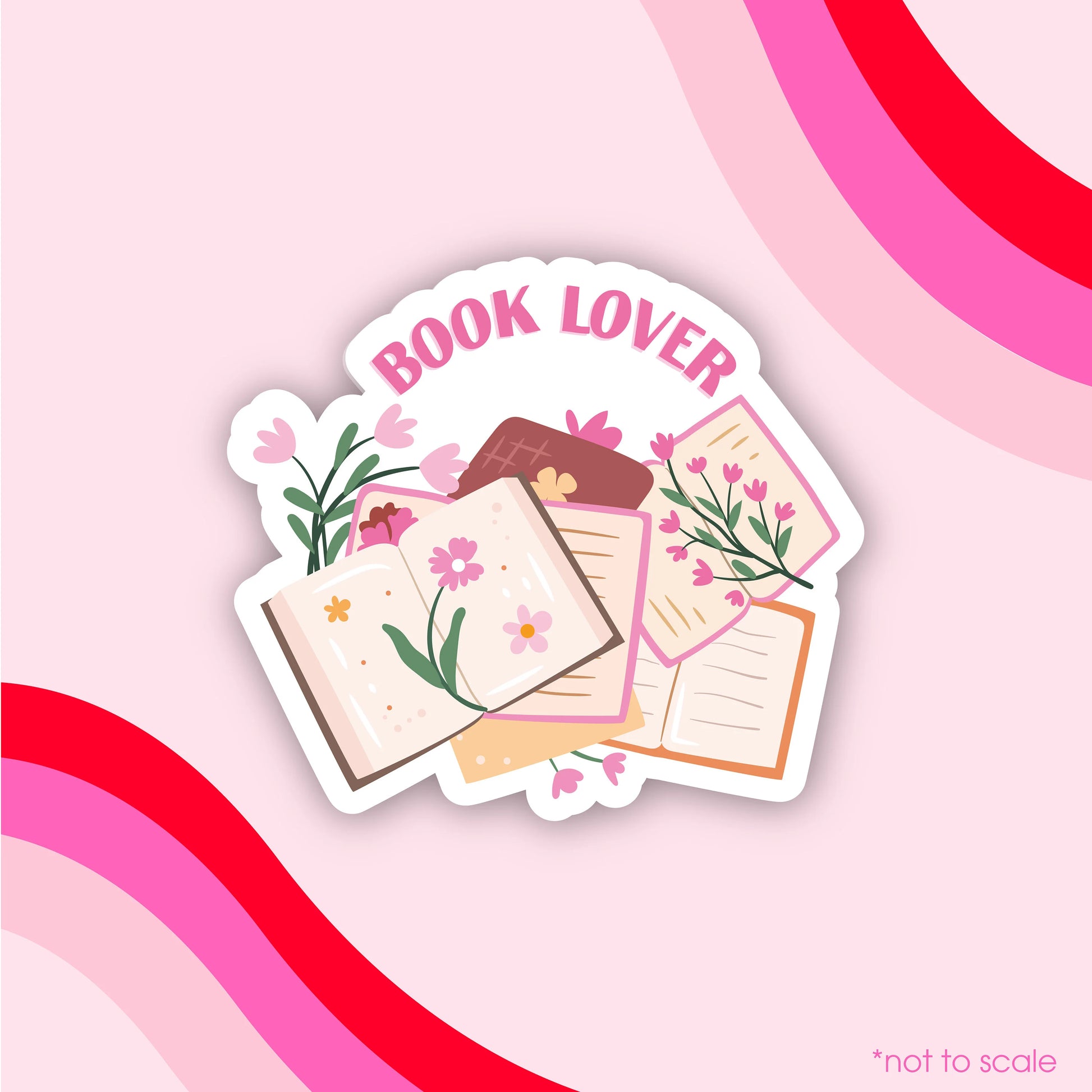 Girly Pink Book Lover Kindle Sticker// BookTok, E-Reader sticker, Laptop Sticker, Girly decal, Vinyl sticker, Waterproof, iPad sticker