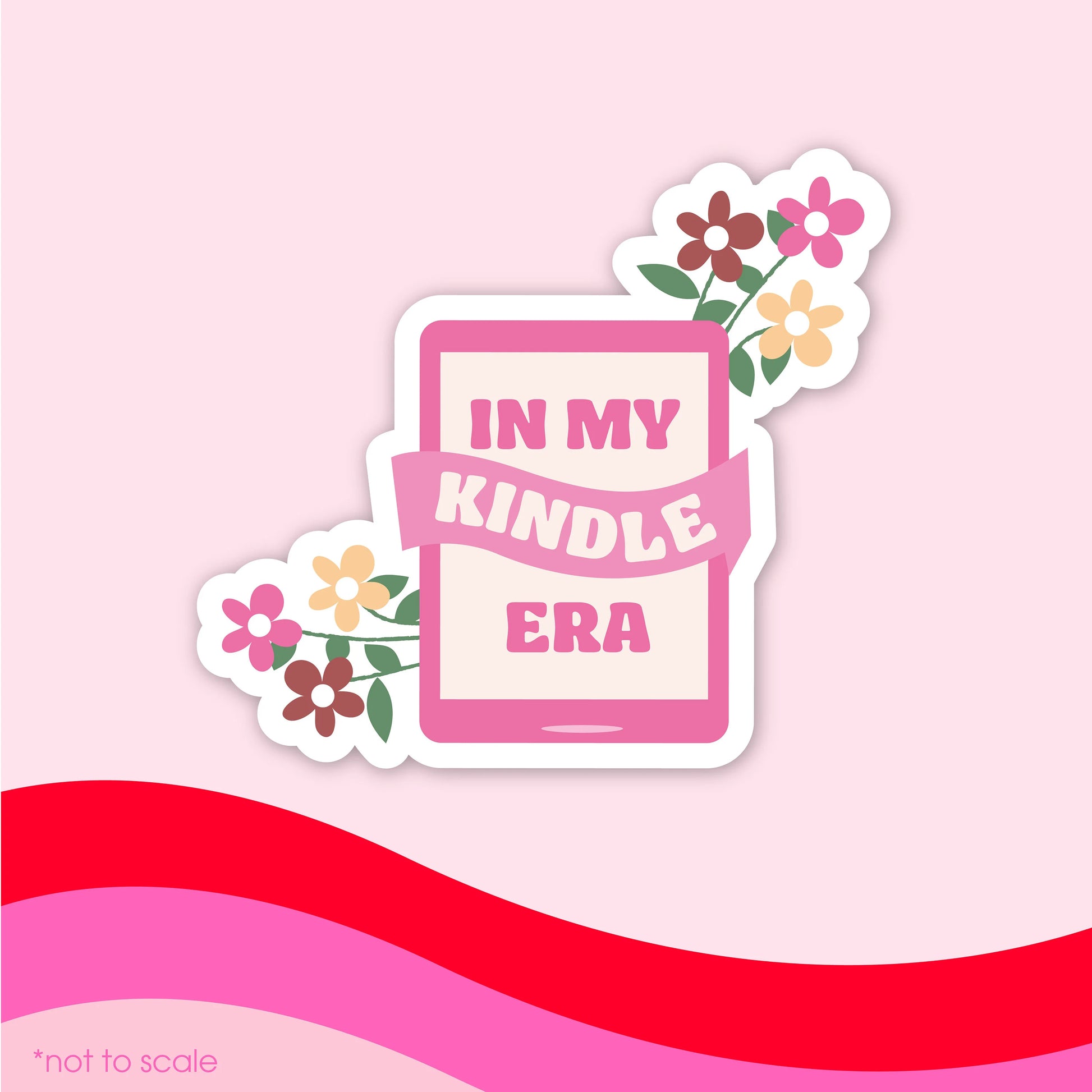 Girly Pink In My Kindle Era Sticker// BookTok, E-Reader sticker, Laptop Sticker, Girly decal, Waterproof stickers, iPad stickers, vinyl
