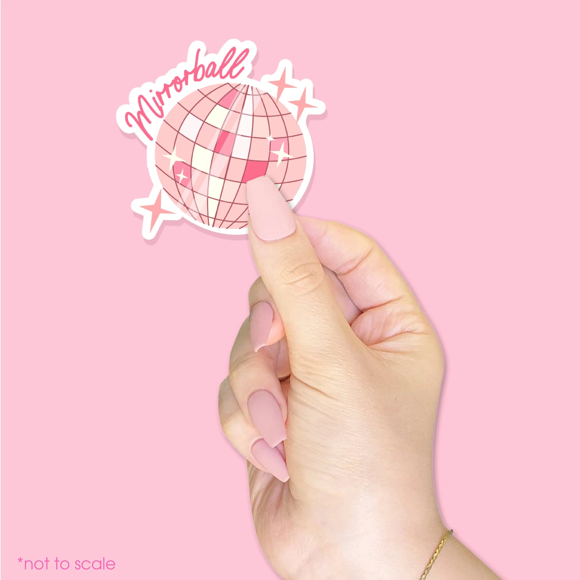 Mirrorball Sticker// Kindle, E-Reader sticker, Laptop Sticker,Girly decal, Waterproof, iPad stickers