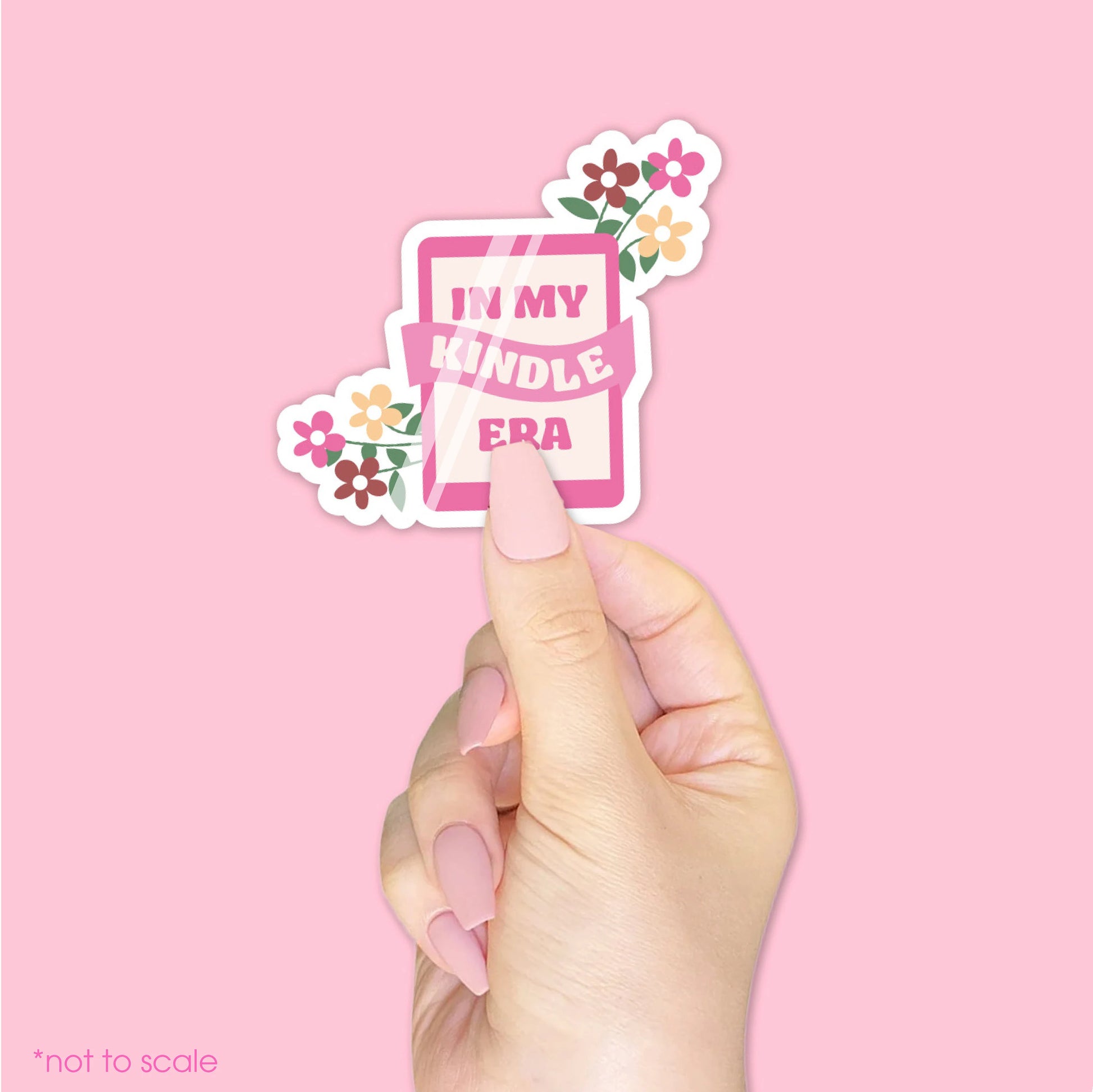 Girly Pink In My Kindle Era Sticker// BookTok, E-Reader sticker, Laptop Sticker, Girly decal, Waterproof stickers, iPad stickers, vinyl