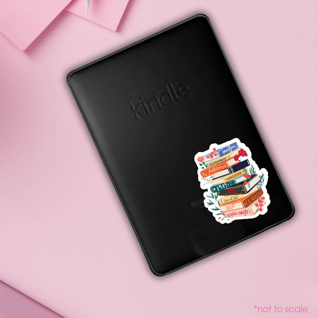 The ERAS Book Stack Sticker// Kindle, E-Reader sticker, Laptop Sticker,Girly decal, Waterproof, iPad stickers