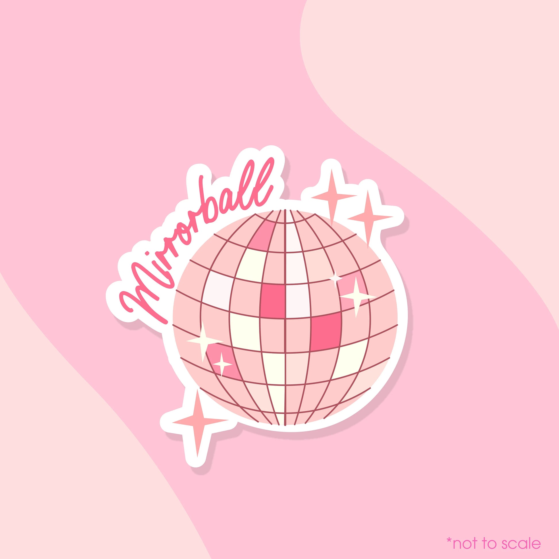 Mirrorball Sticker// Kindle, E-Reader sticker, Laptop Sticker,Girly decal, Waterproof, iPad stickers