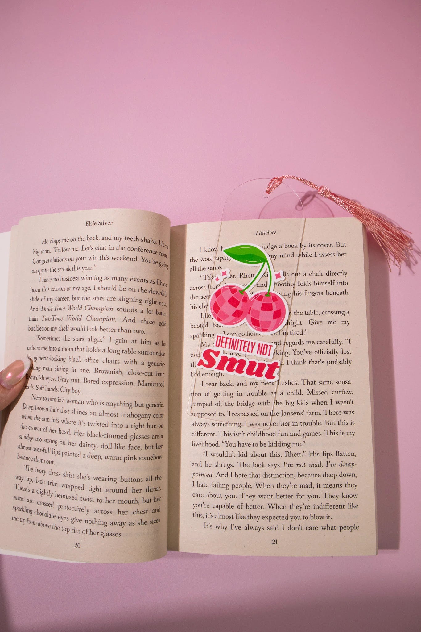 Definitely not smut Funny Bookmark with Tassel