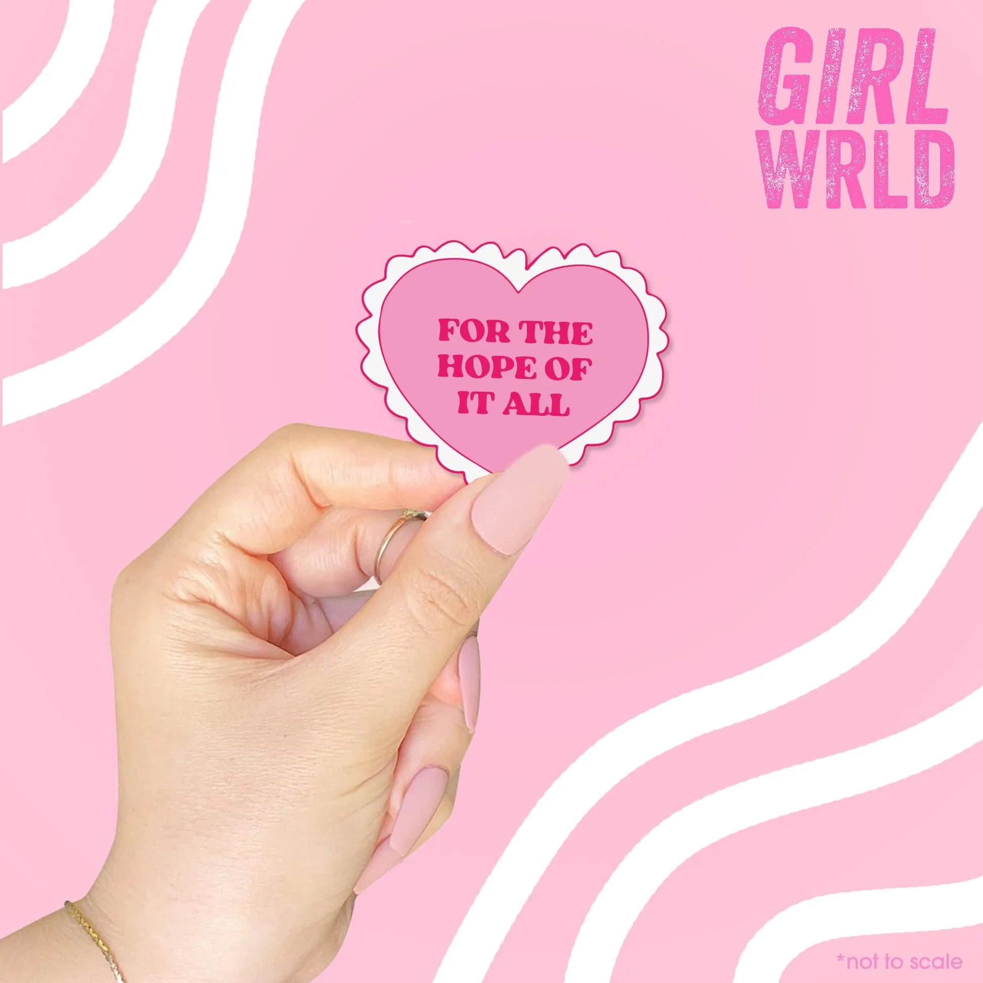 For The Hope Of It All Sticker // Kindle, E-Reader sticker, Laptop Sticker,Girly decal, Waterproof, iPad stickers