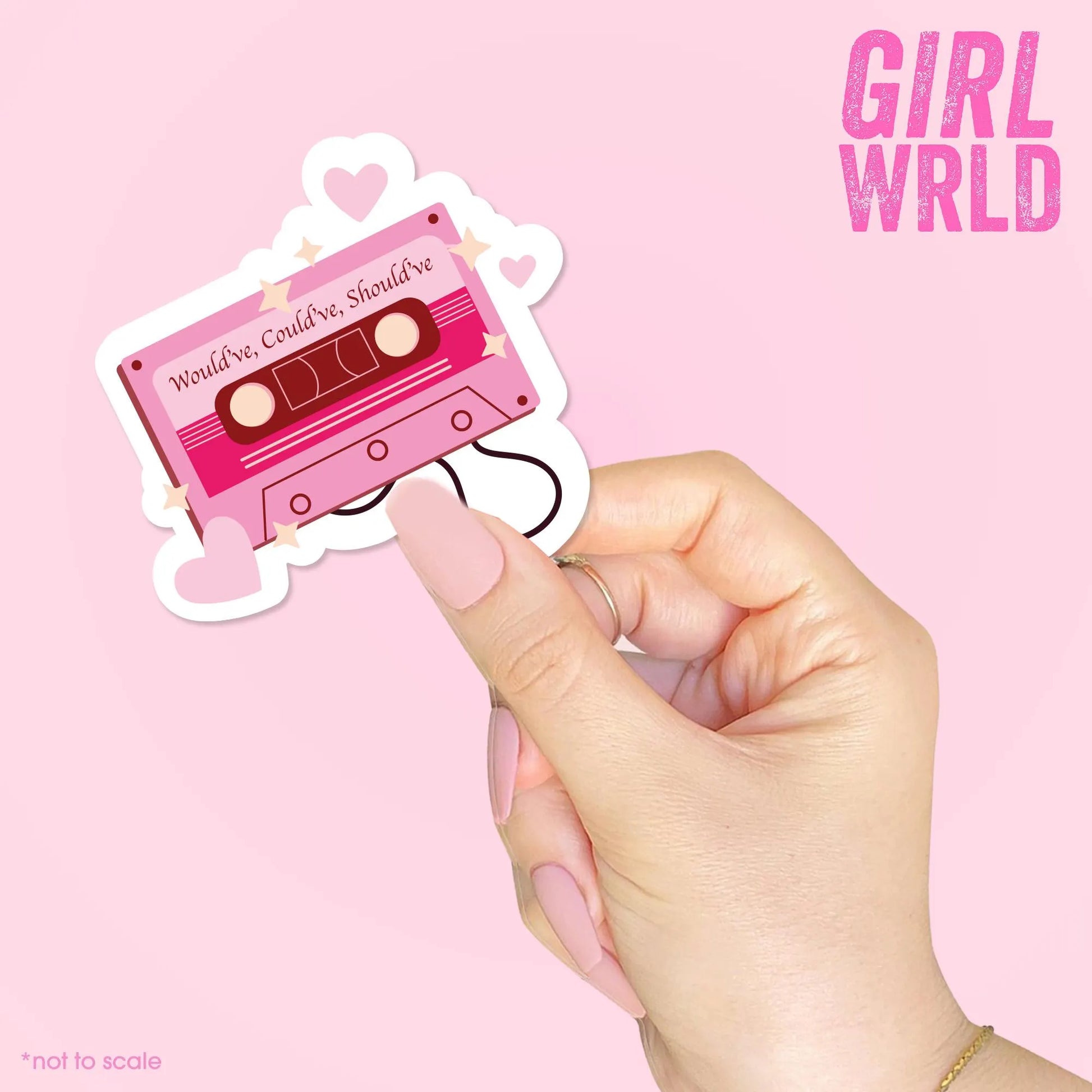 Would've Could've Should've Sticker // Kindle, E-Reader sticker, Laptop Sticker,Girly decal, Waterproof, iPad stickers