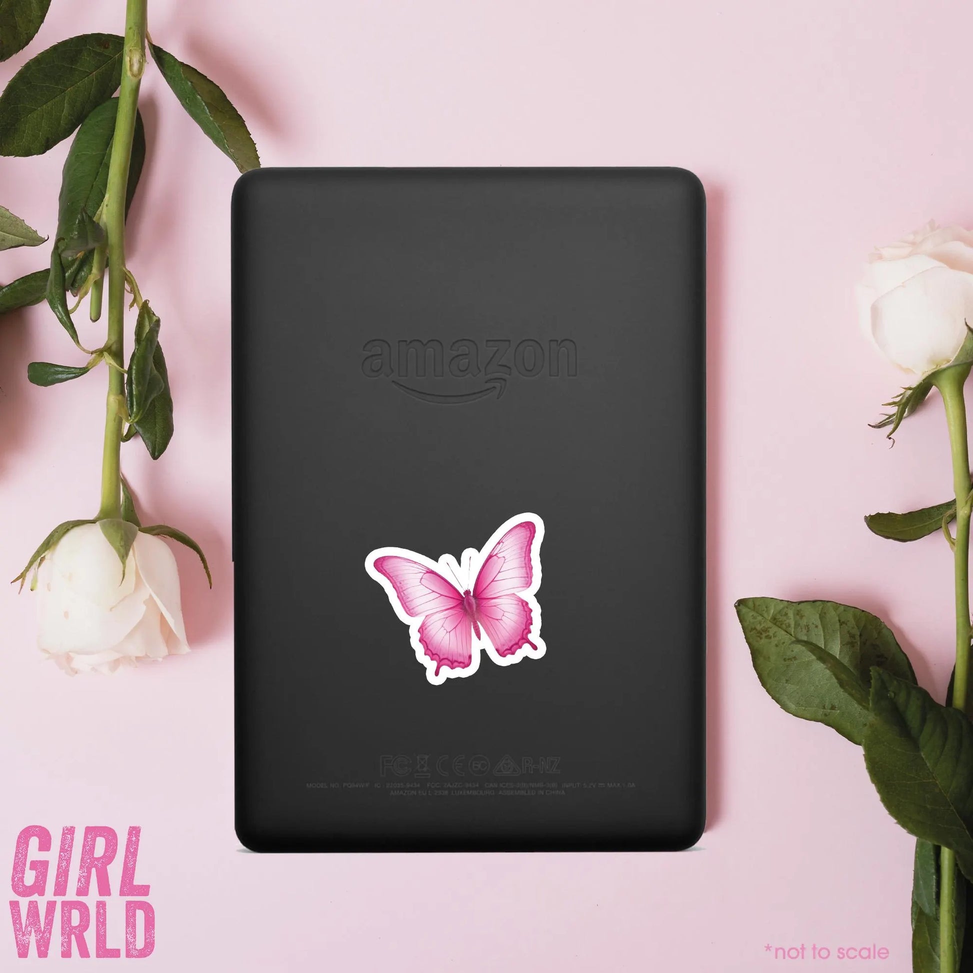 Butterfly Sticker// Kindle, E-Reader sticker, Laptop Sticker,Girly decal, Waterproof, iPad stickers