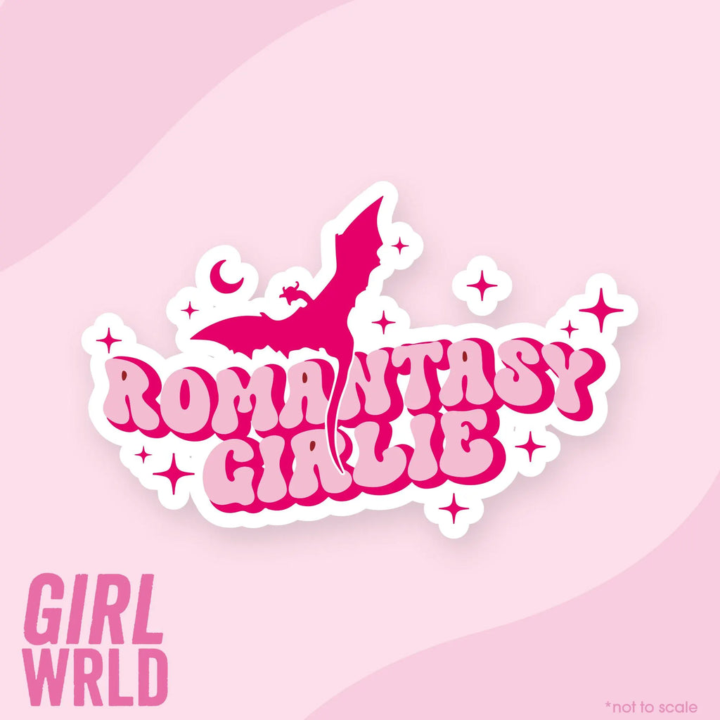 Romantasy Unique Pink Sticker, Girly decal, Waterproof, iPad stickers, Kindle Sticker, Girl Accessory, Gift