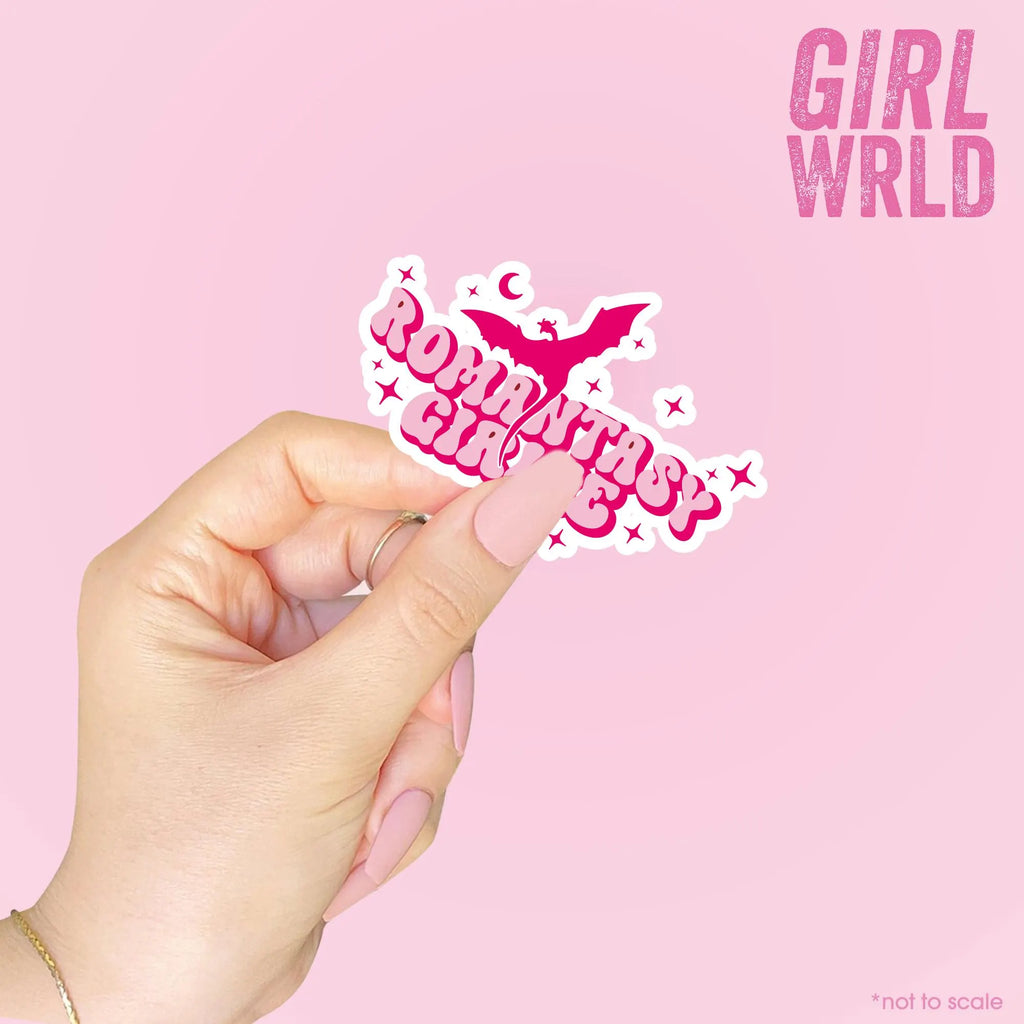 Romantasy Unique Pink Sticker, Girly decal, Waterproof, iPad stickers, Kindle Sticker, Girl Accessory, Gift