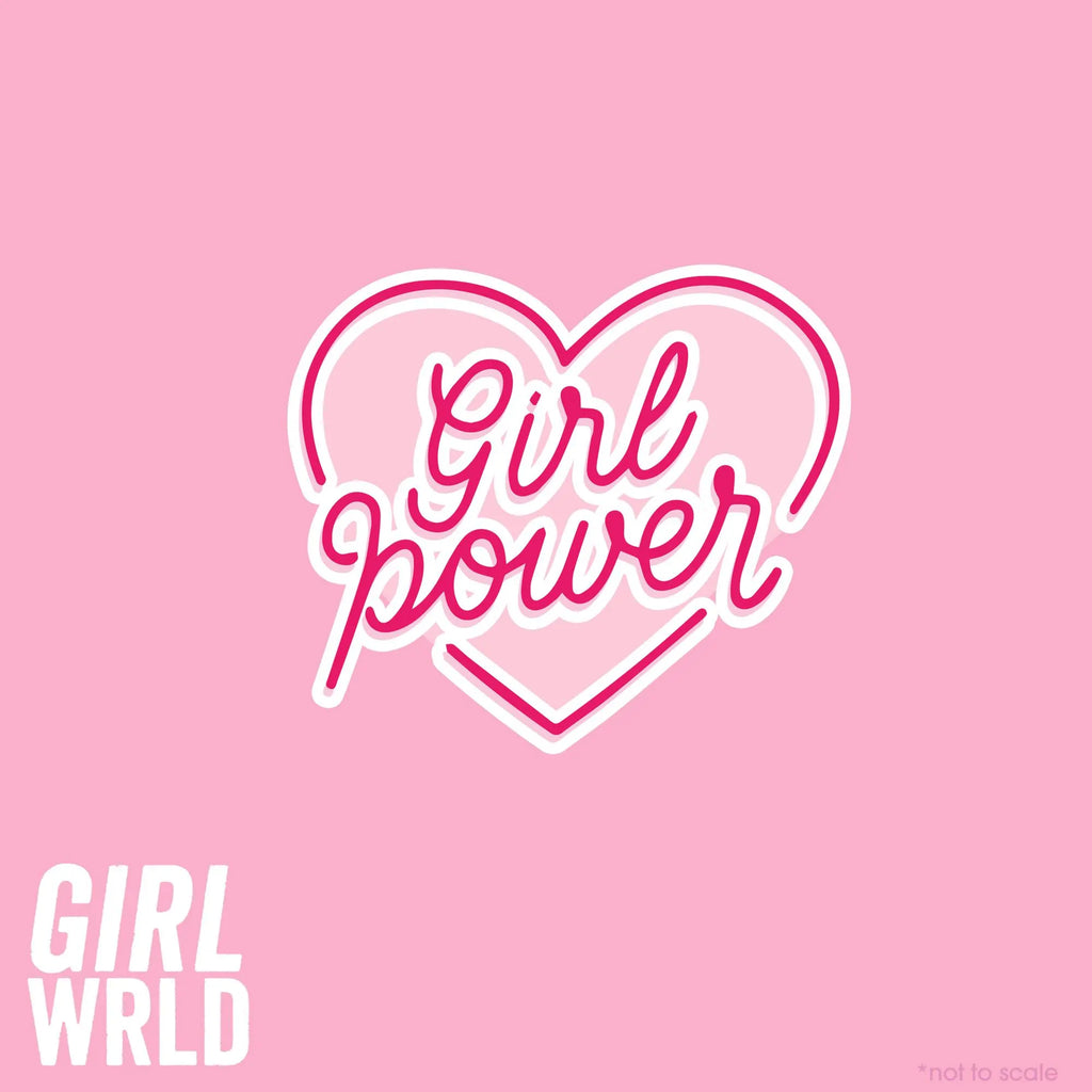 Girl Power Unique Pink Sticker, Girly decal, Waterproof, iPad stickers, Kindle Sticker, Girl Accessory, Gift